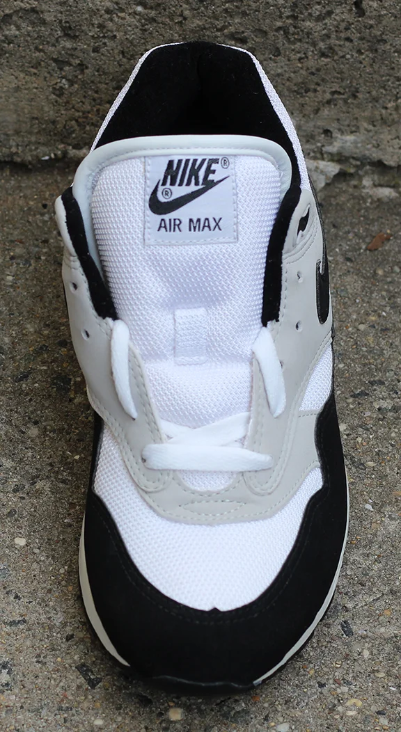 Nike Air Max 1 SC white, black, and zen grey