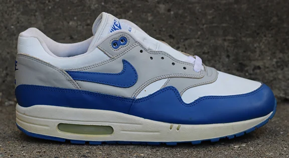 Nike Air Max 1 Leather SC Royal and Zen grey.
