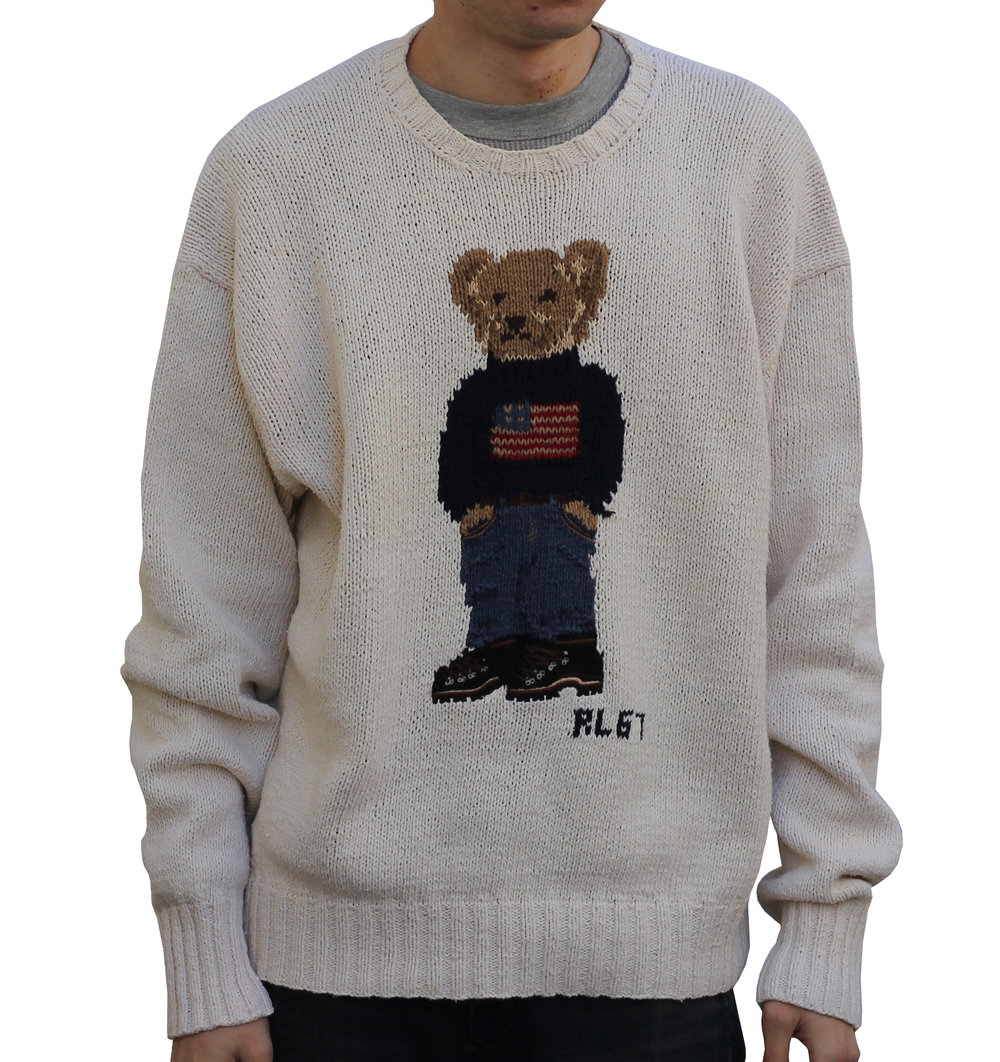 Vintage Polo Ralph Lauren Stand Up Bear Sweater (Size L) — Roots