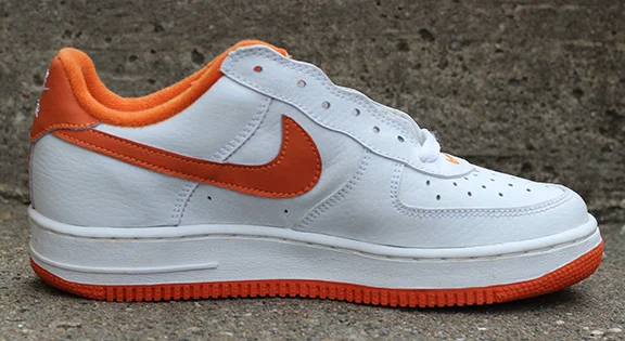 Nike Air Force 1 White and Hoop orange