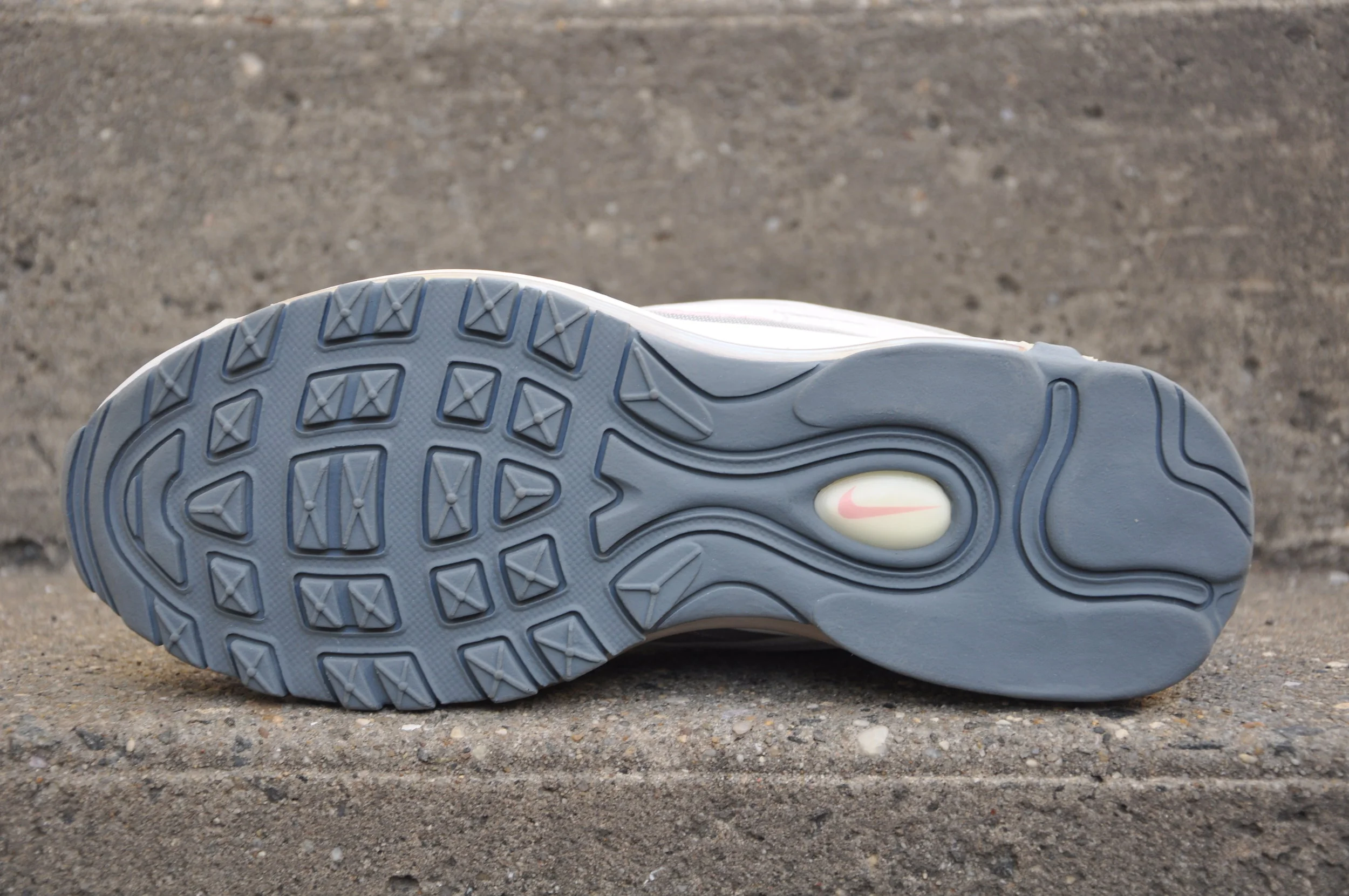 Nike Air Max 97 white, silver and real pink.