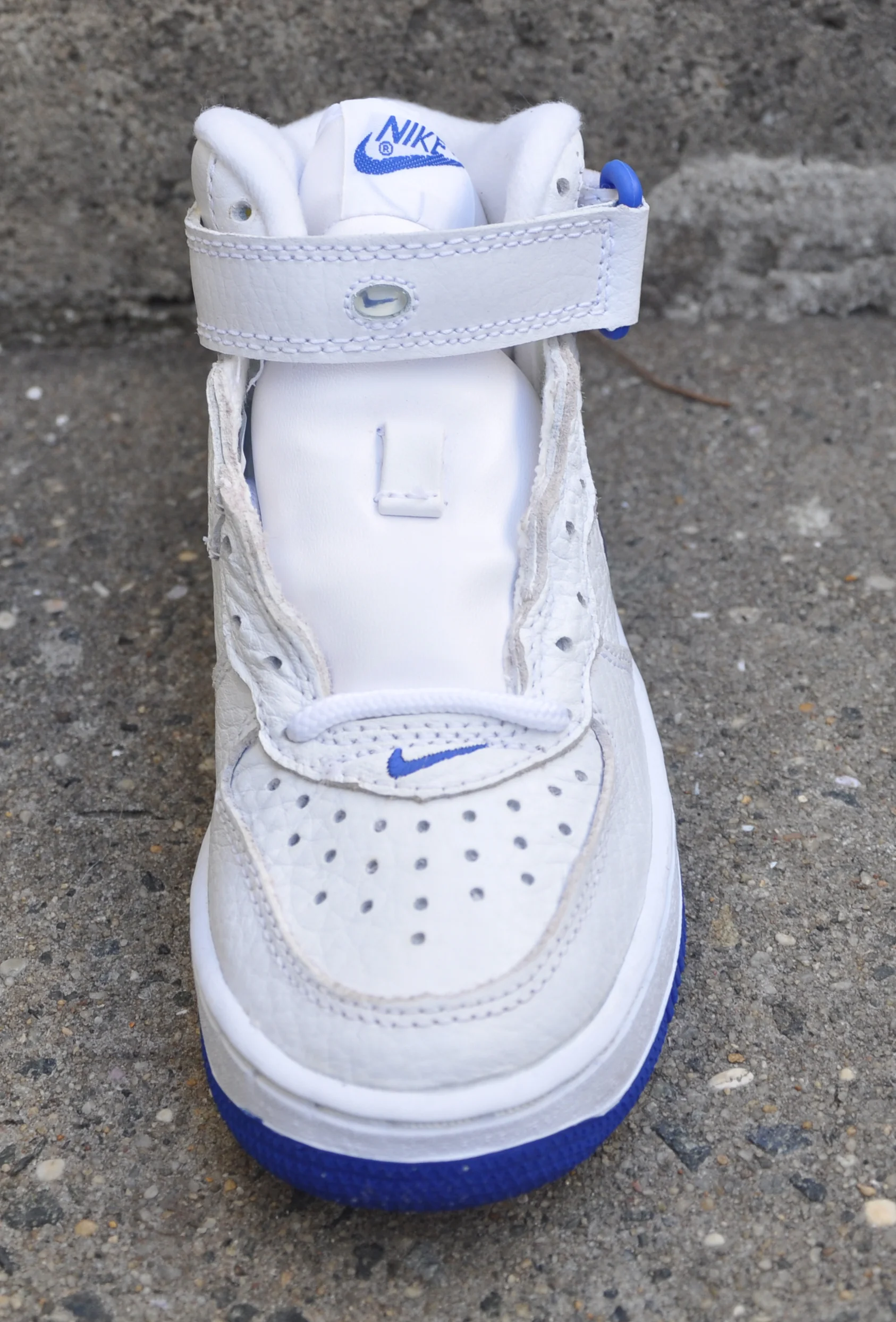 Nike Air Force 1 Mid SC Jewel White and Royal.