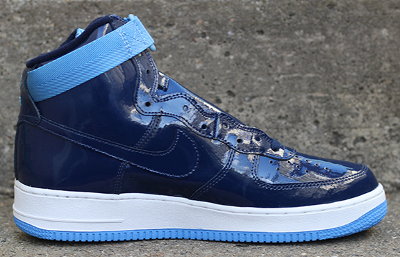 navy blue patent leather air force ones