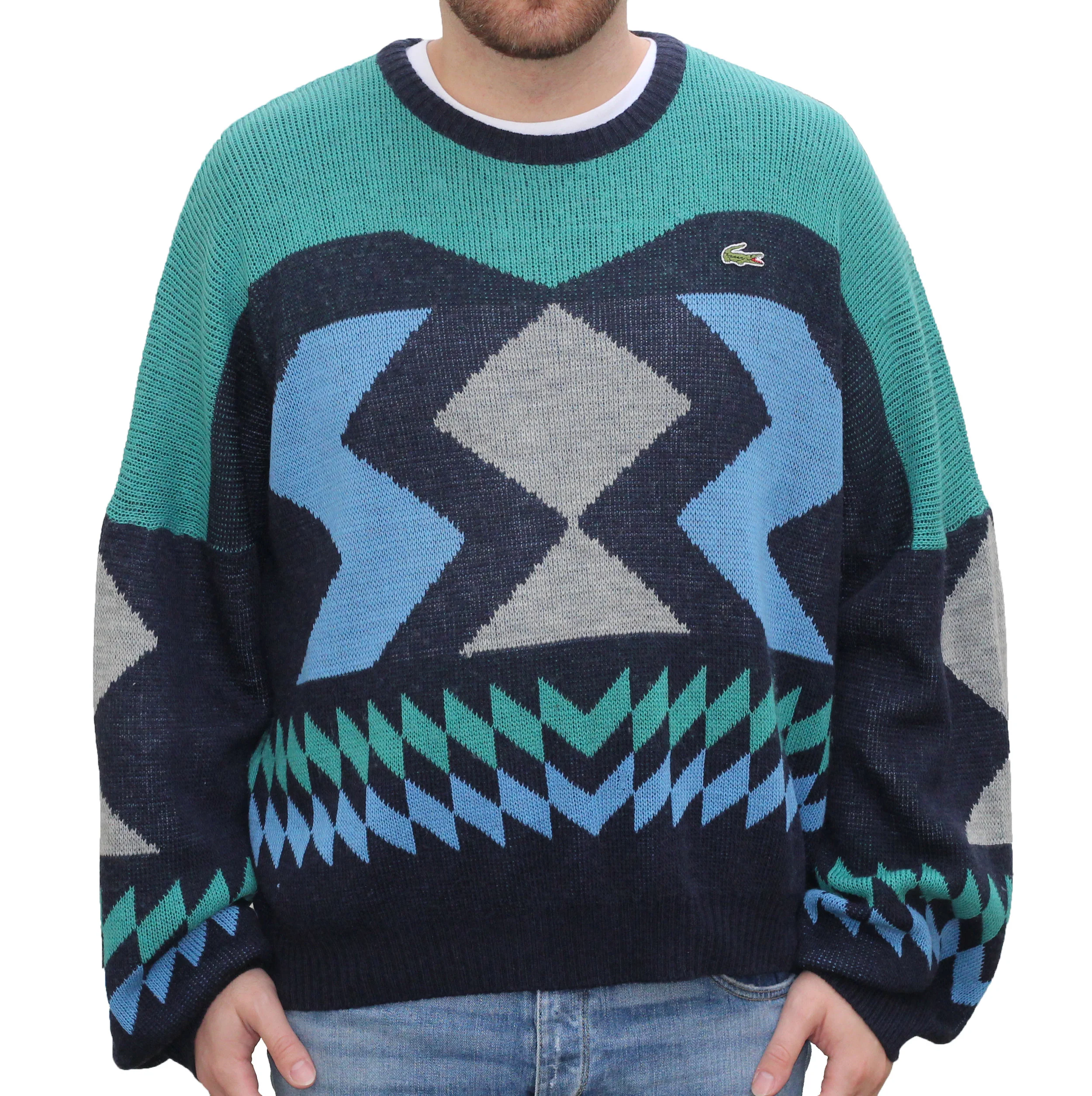 Vintage 90s Lacoste colorful sweater