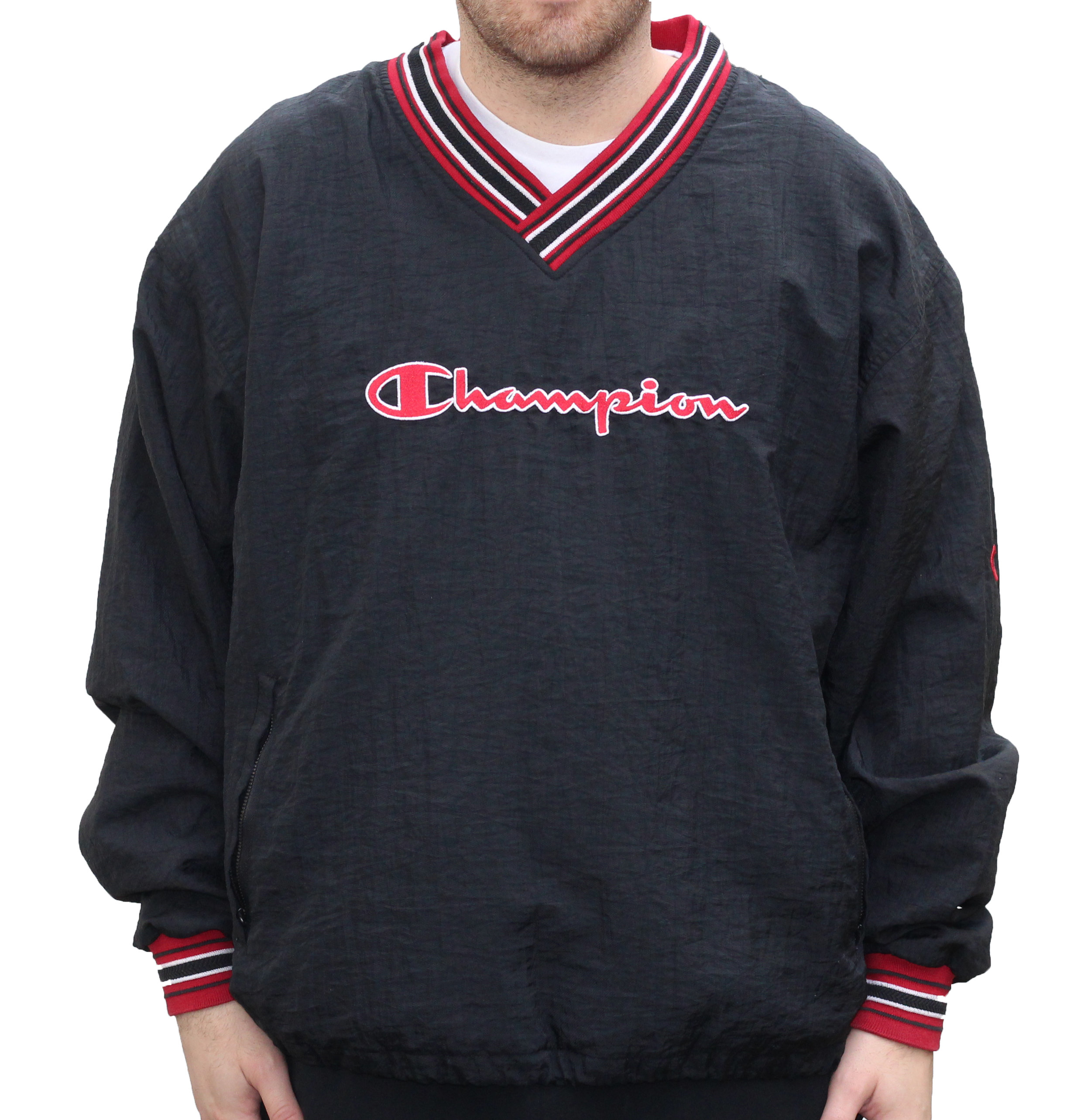 vintage champion pullover windbreaker