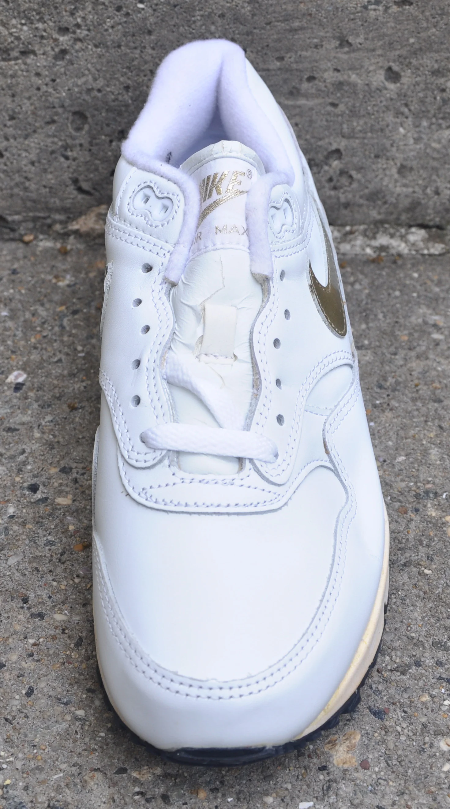 Nike Air Max 1 / 90 White and Gold