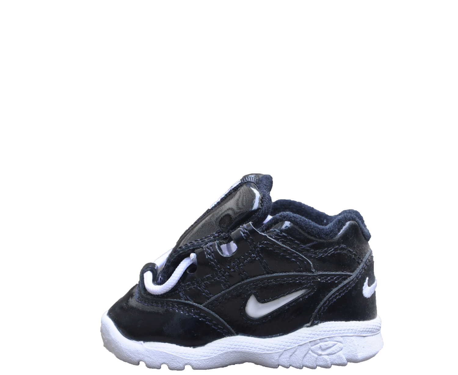 Baby Nike Trainer Point Black Patent Leather / White (Size 2.5c) DS — Roots