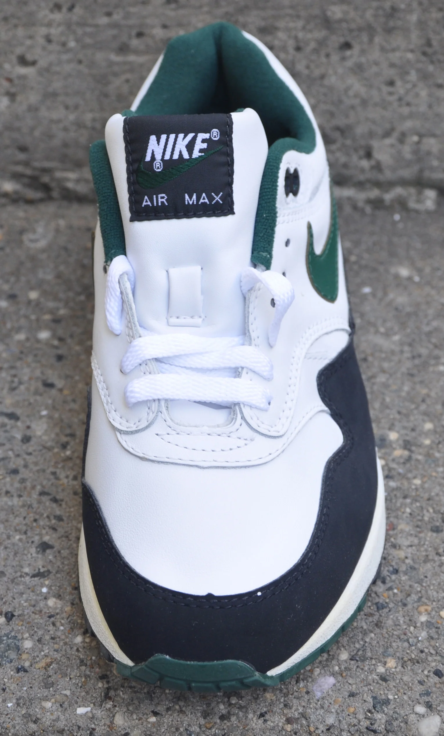 Nike Air Max 1 White, black. and green