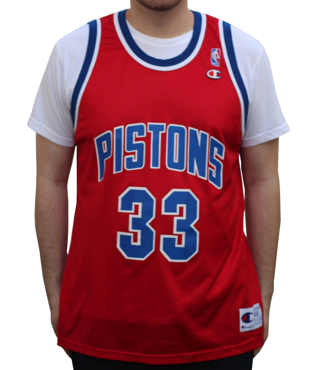 Grant Hill Pistons 90's Jersey Detroit NBA Throwback Rare Horse