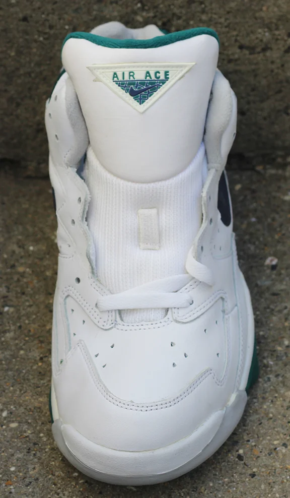 Nike Air Ace Plus Mid white, navy, and teal