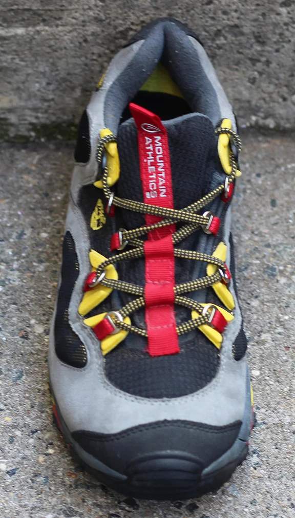 Timberland Mountain Athletics Low Grey, red, and yellow