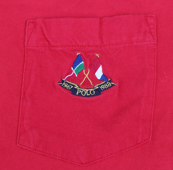 Vintage Polo Ralph Lauren Cross Flags `88 Colorful T Shirt (Size Women`s S)  — Roots