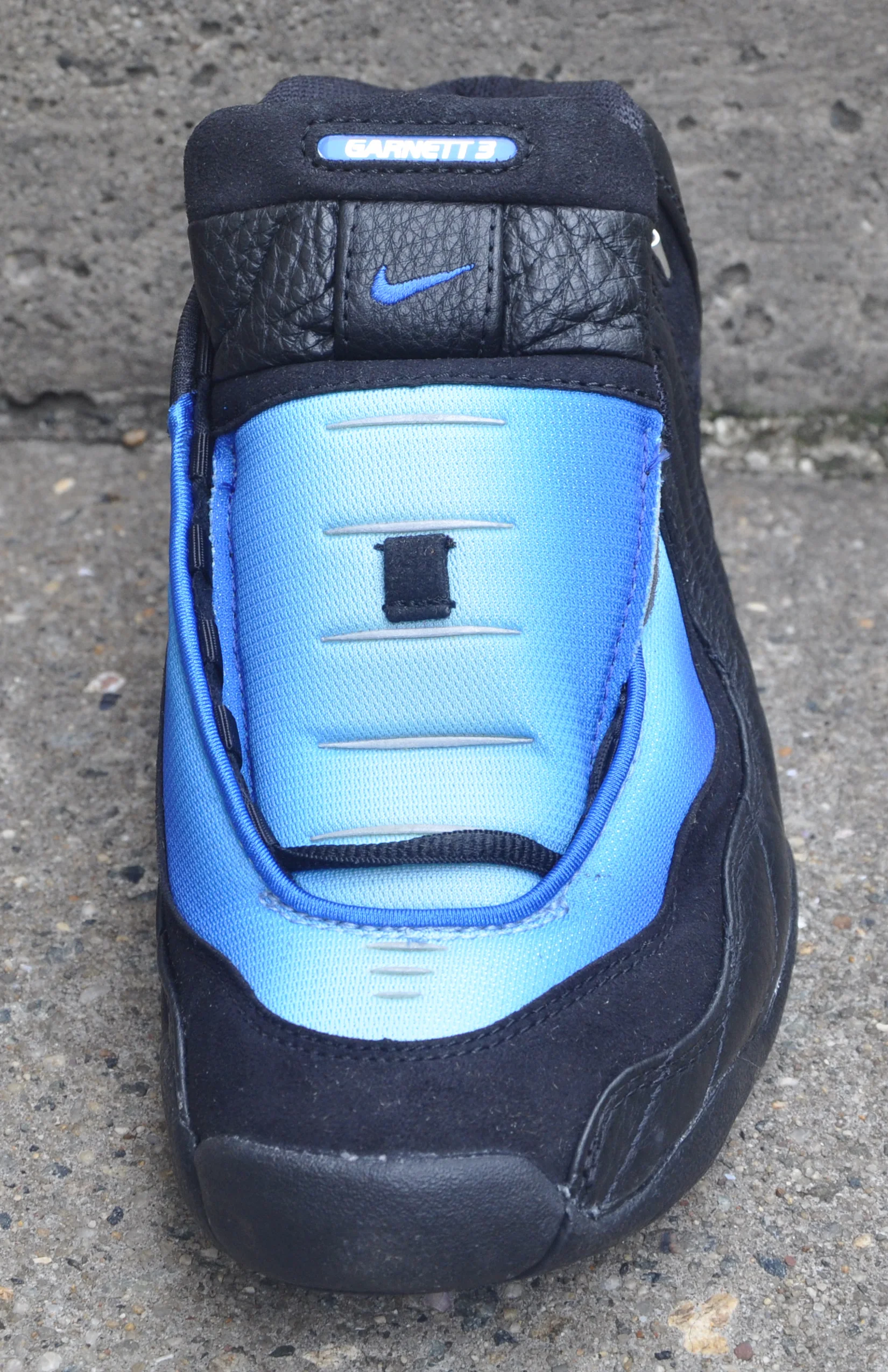 Nike Air Garnett 3 Black, Chrome, And Regal Blue.