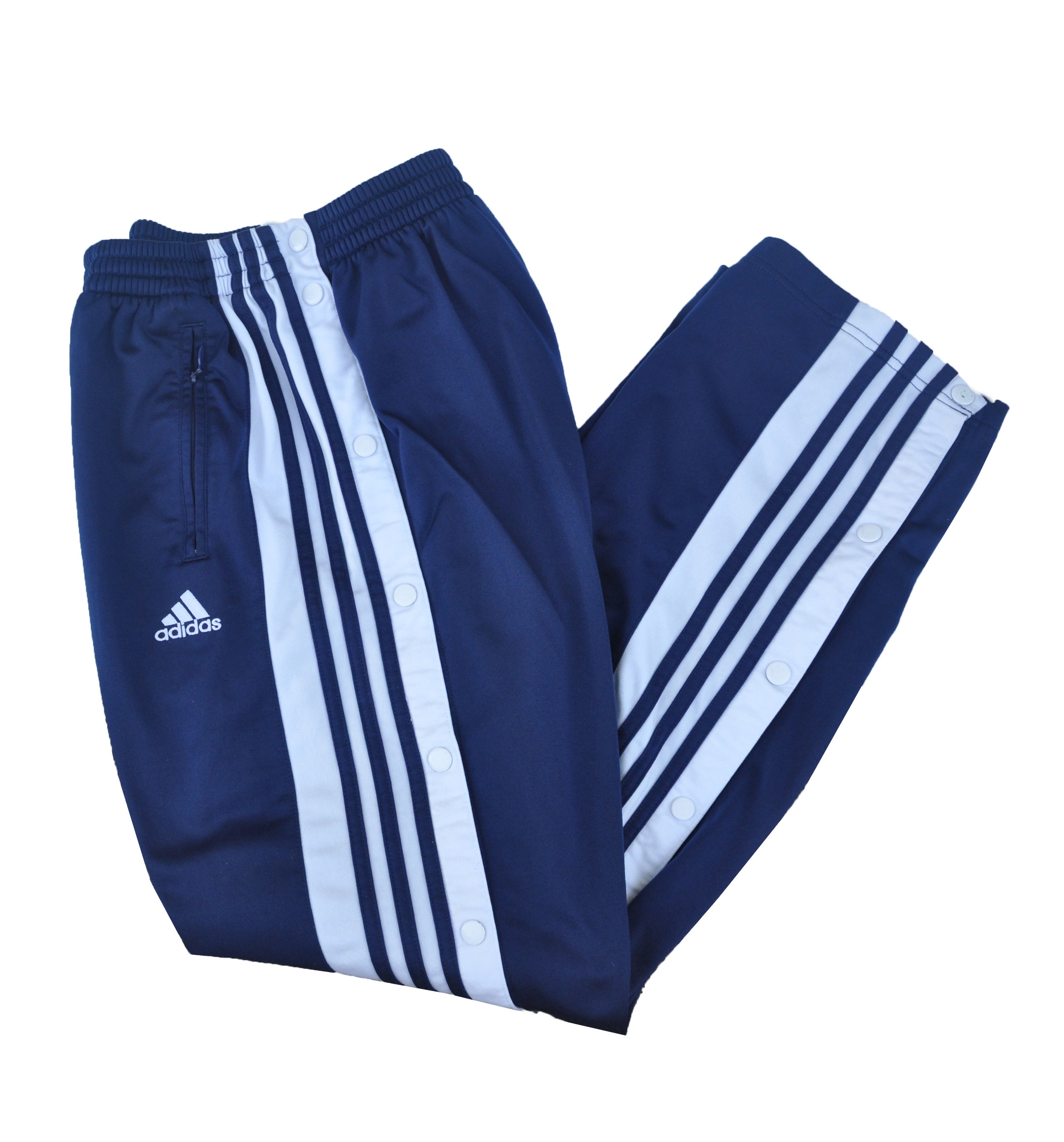 Vintage Adidas Navy / White Tear Away Pants (Size M) — Roots