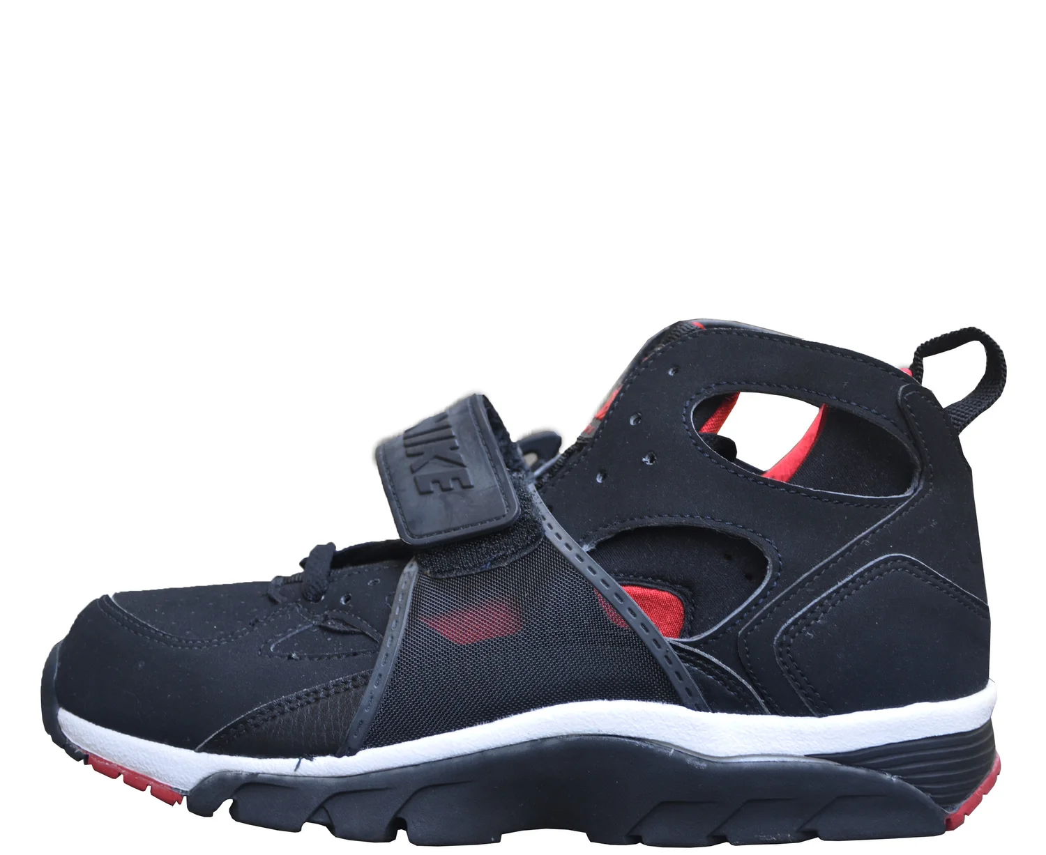 Nike Air Huarache Trainer Black Volt University Red Mens Size 7.5 Women Size 9 Air Trainer Huarache  main image 2