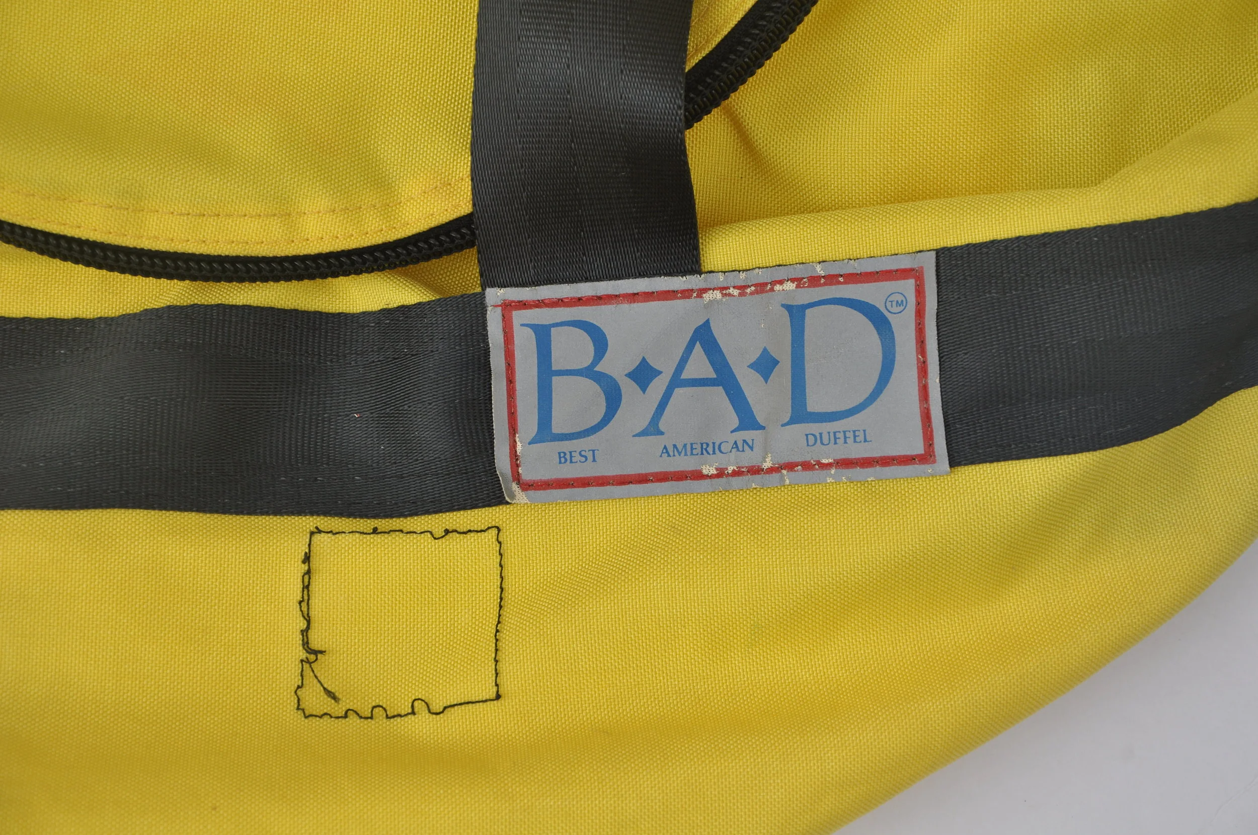 Vintage B-A-D x Trans Antartica 1990 Expedition yellow duffle bag