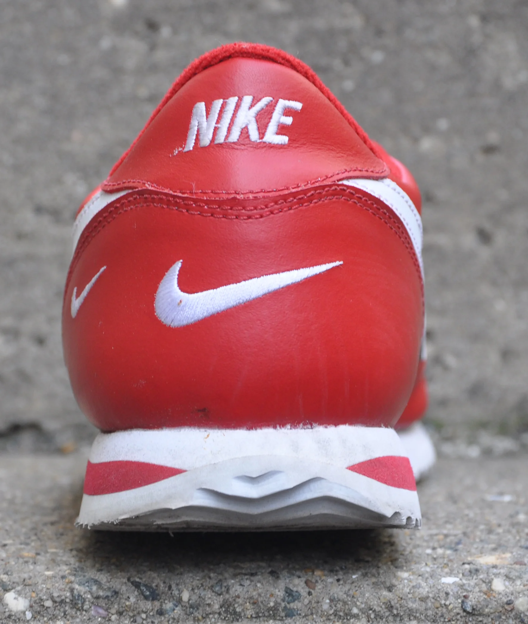 Nike Leather Cortez Desert Red and white