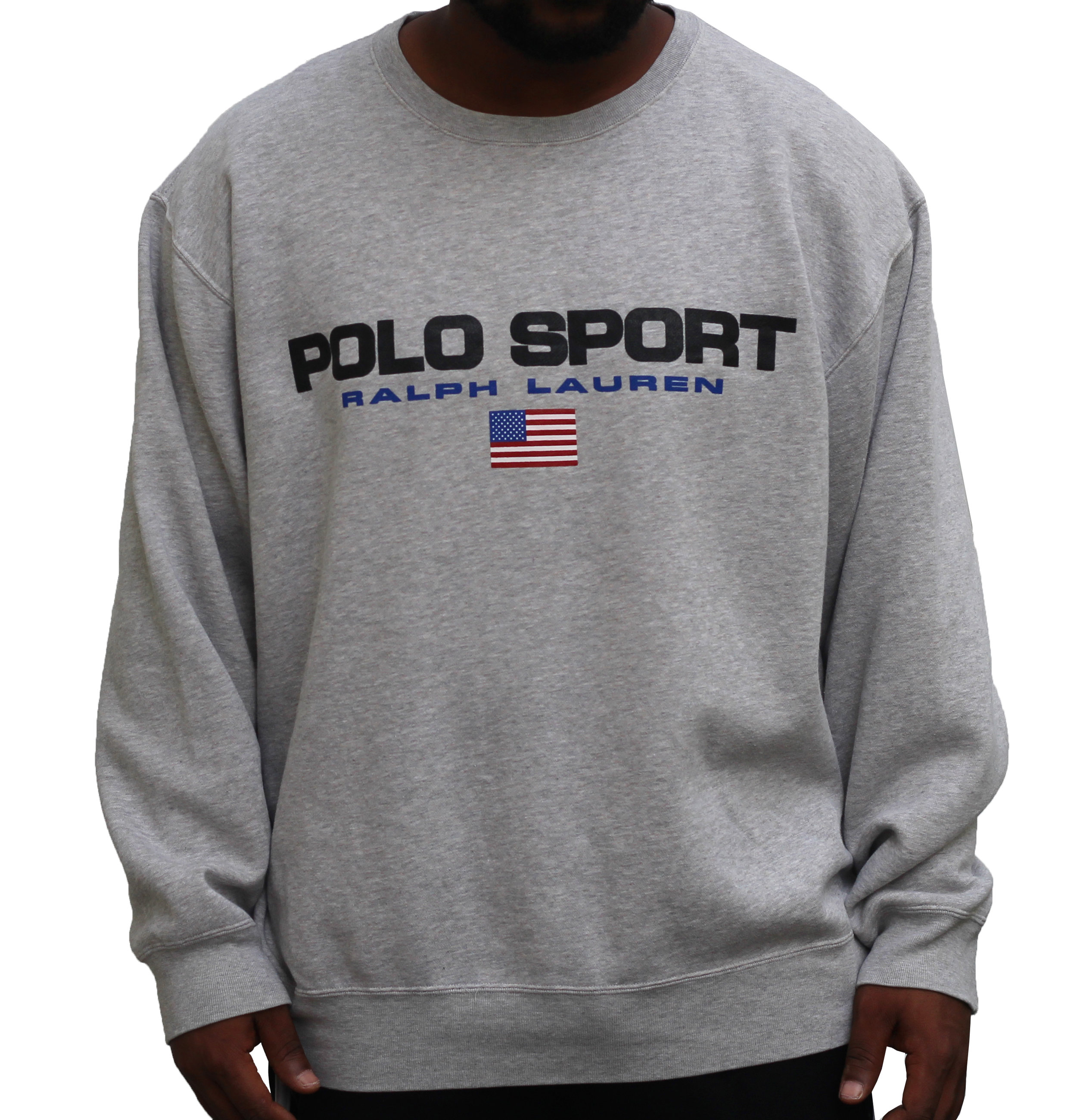 Vintage Polo Sport Grey Spell Out Sweatshirt (Size XL) — Roots