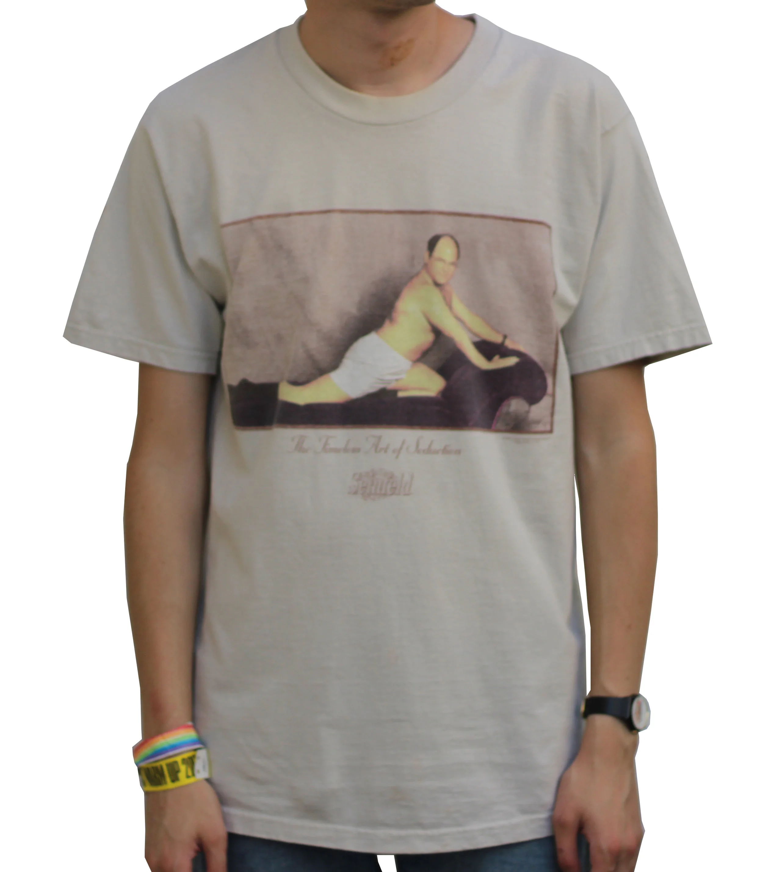 Vintage 1997 Seinfeld George Costanza Art Of Seduction t shirt