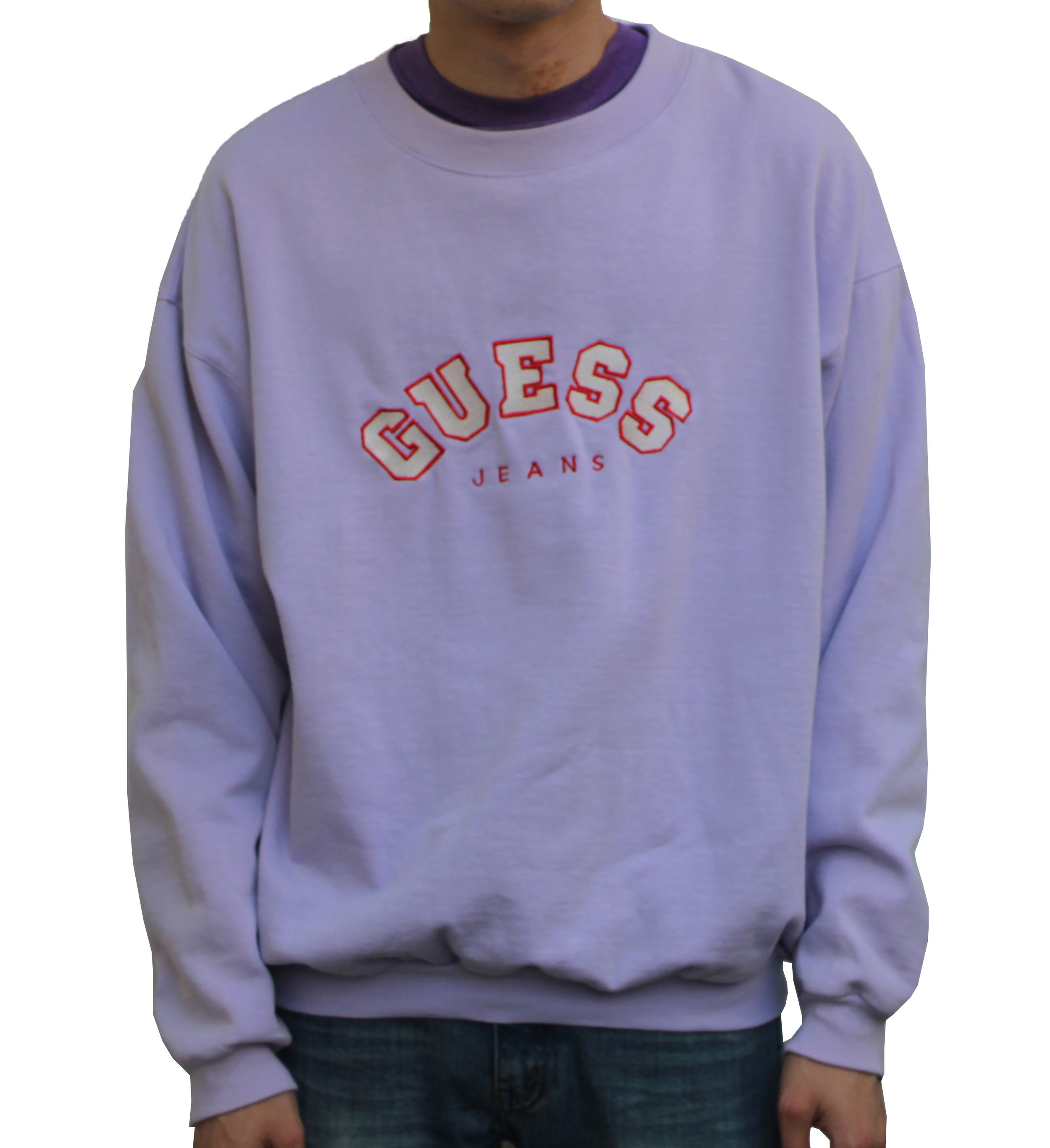 Vintage Guess Jeans USA Lavender / Red Spell Out Sweatshirt (Size 3 ...