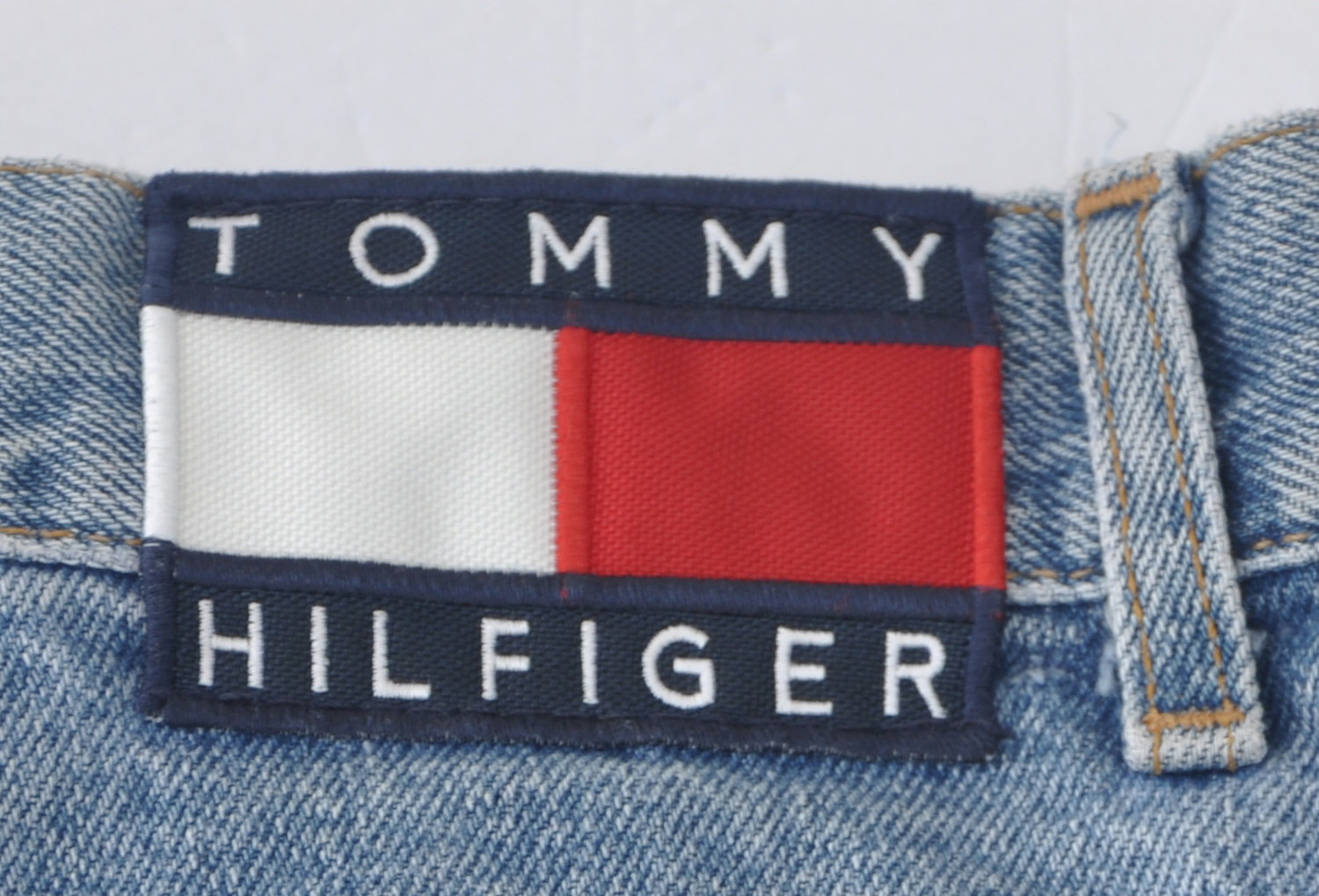 Vtg Tommy Hilfiger Flag Loop Denim Blue 90's Carpenter Jeans 36