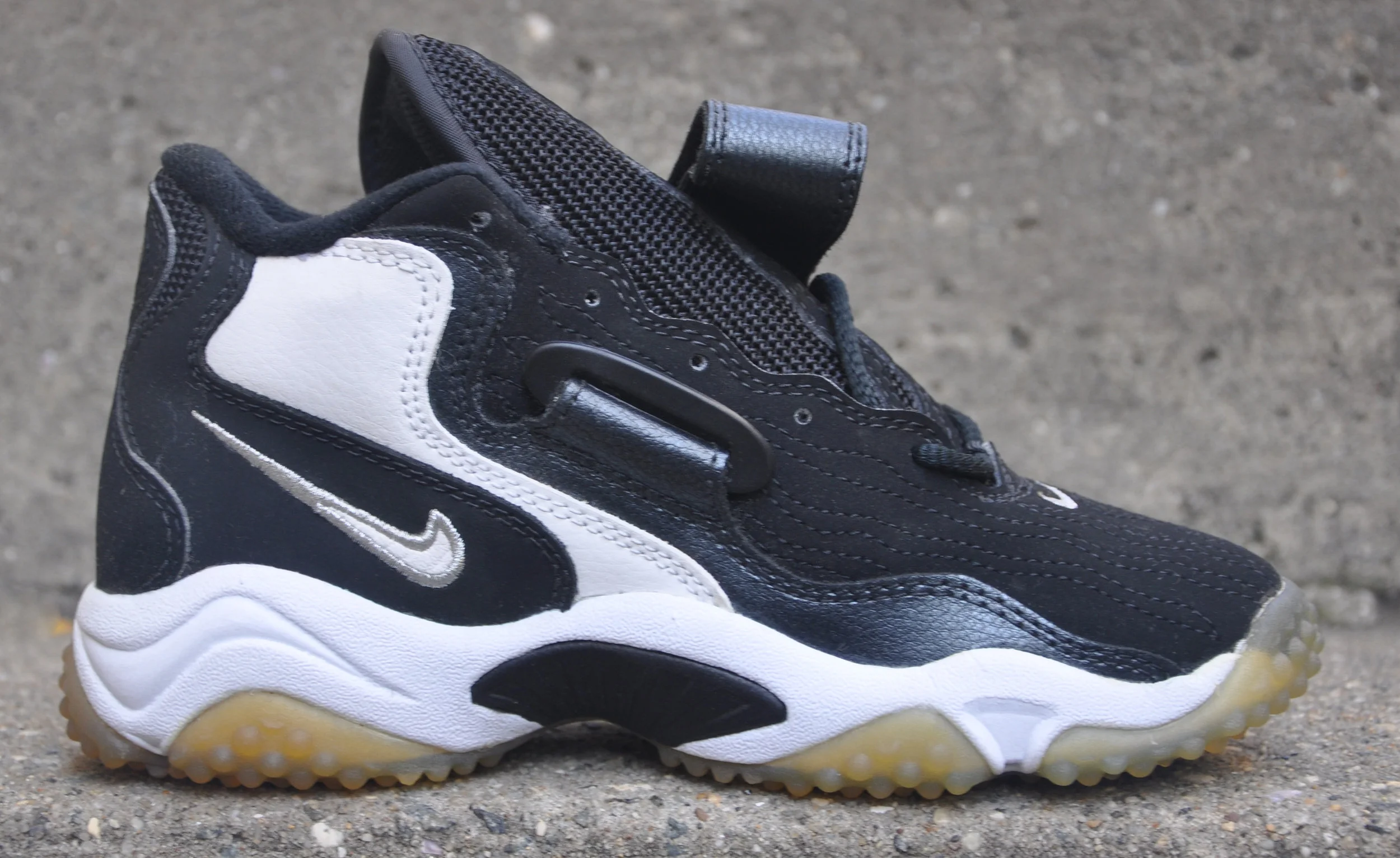 Nike Air Jet Support Black, white, and silver. 