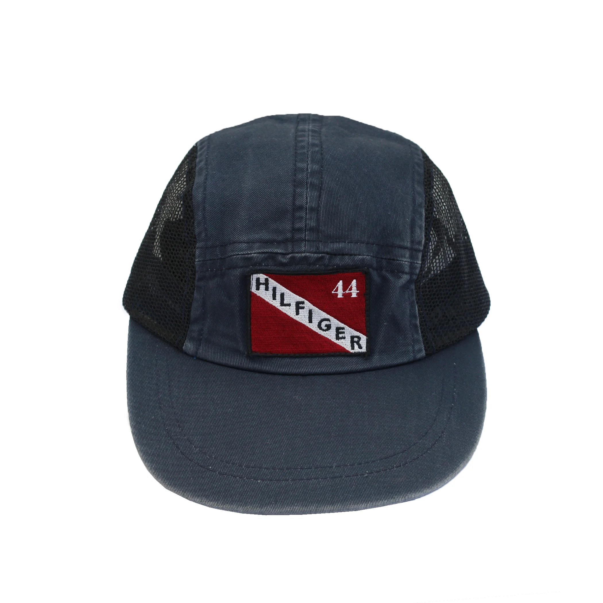 Vintage 90s Tommy Hilfiger 44 Mesh 5 panel hat.