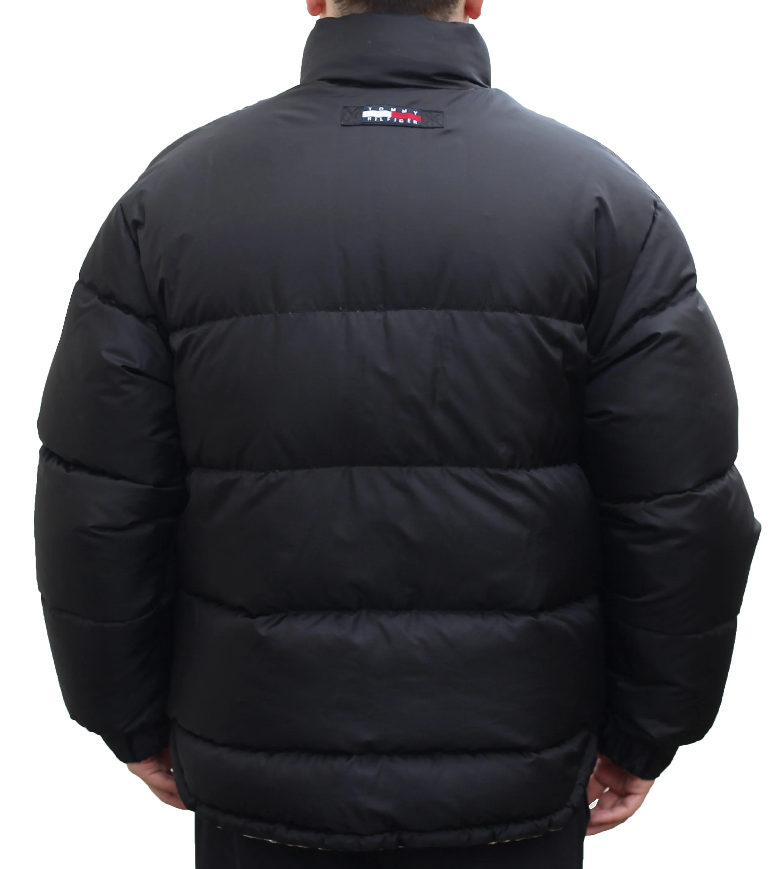 Vintage 90s Tommy Hilfiger metallic reversible bubble coat