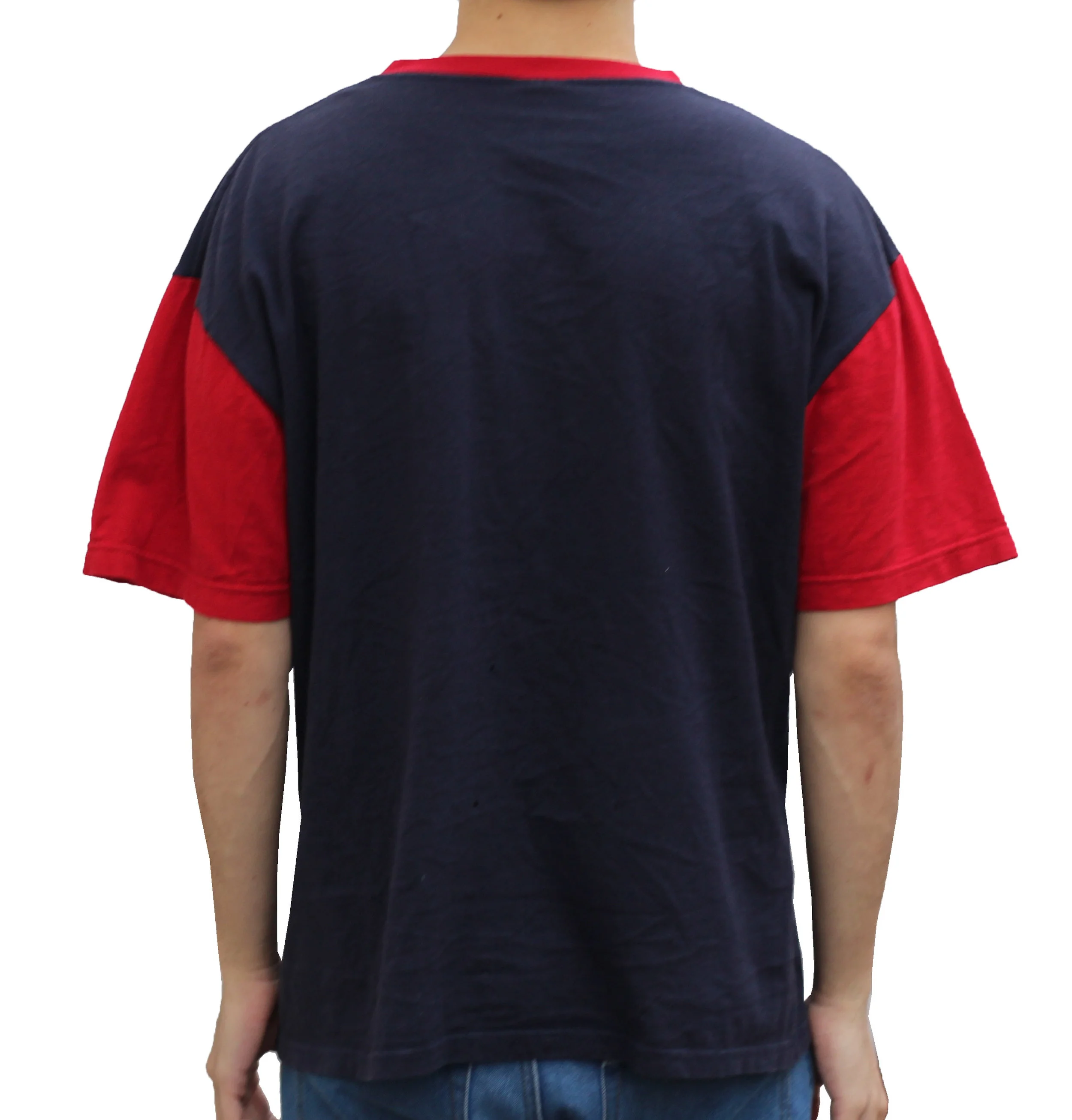 Vintage 90s Tommy Jeans Navy and red t shirt