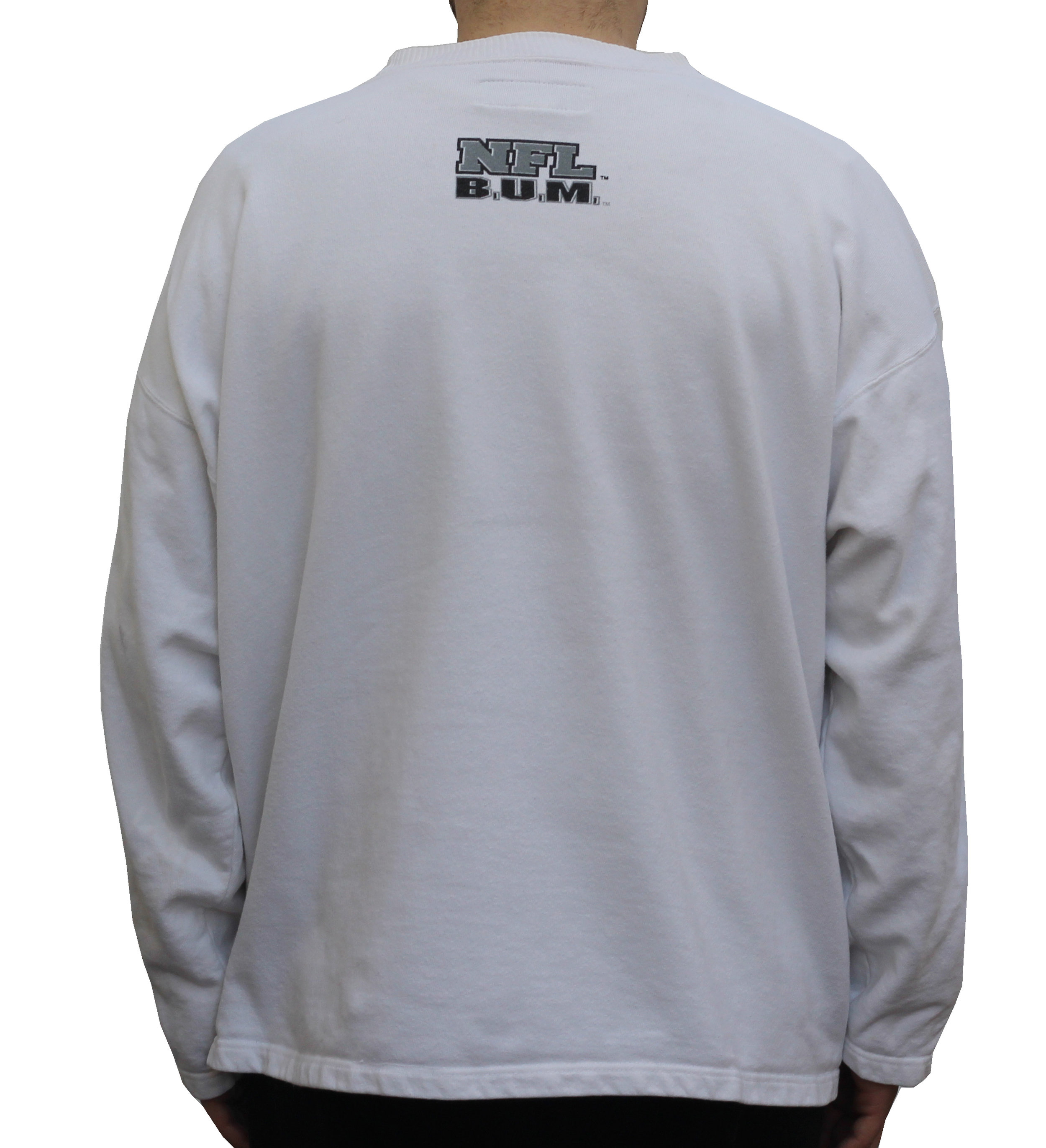 Vintage B.U.M. Equipment LA Raiders White Sweatshirt (Size XL) — Roots
