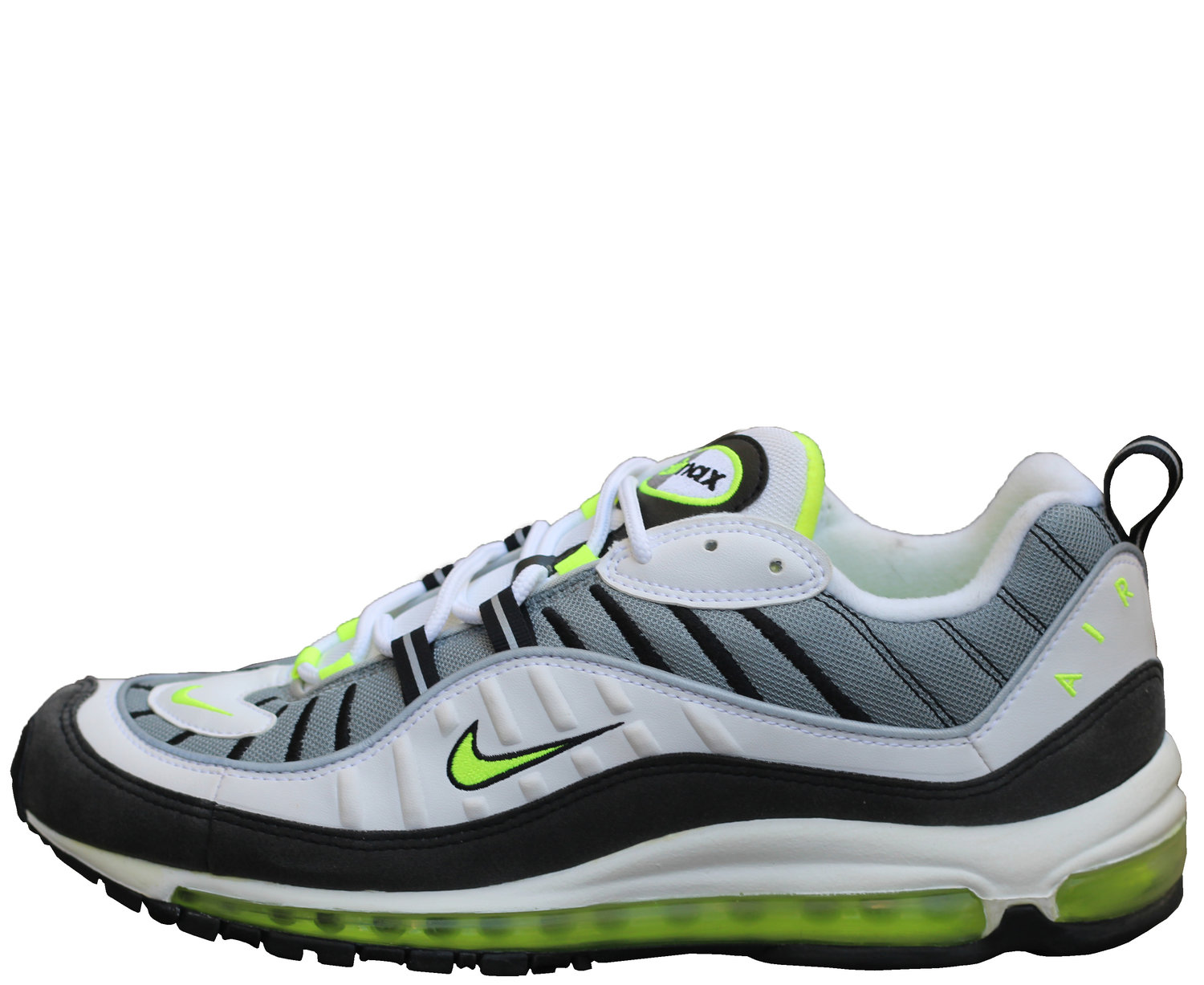 Nike Air Max 98 Cool Grey / Volt (Size 12) — Roots