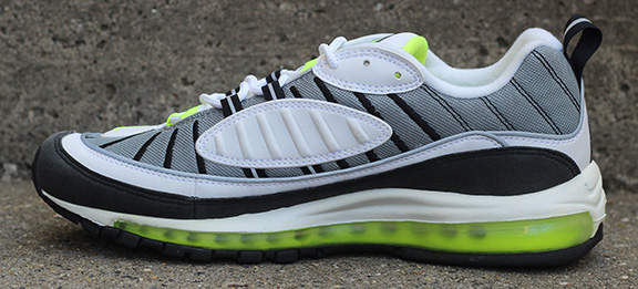 Nike Air Max 98 Cool Grey / Volt (Size 12) — Roots