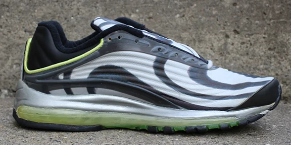 Nike Air Max Deluxe grey and silver.