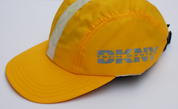 Vintage 90s DKNY Tech System yellow and 3m hat.