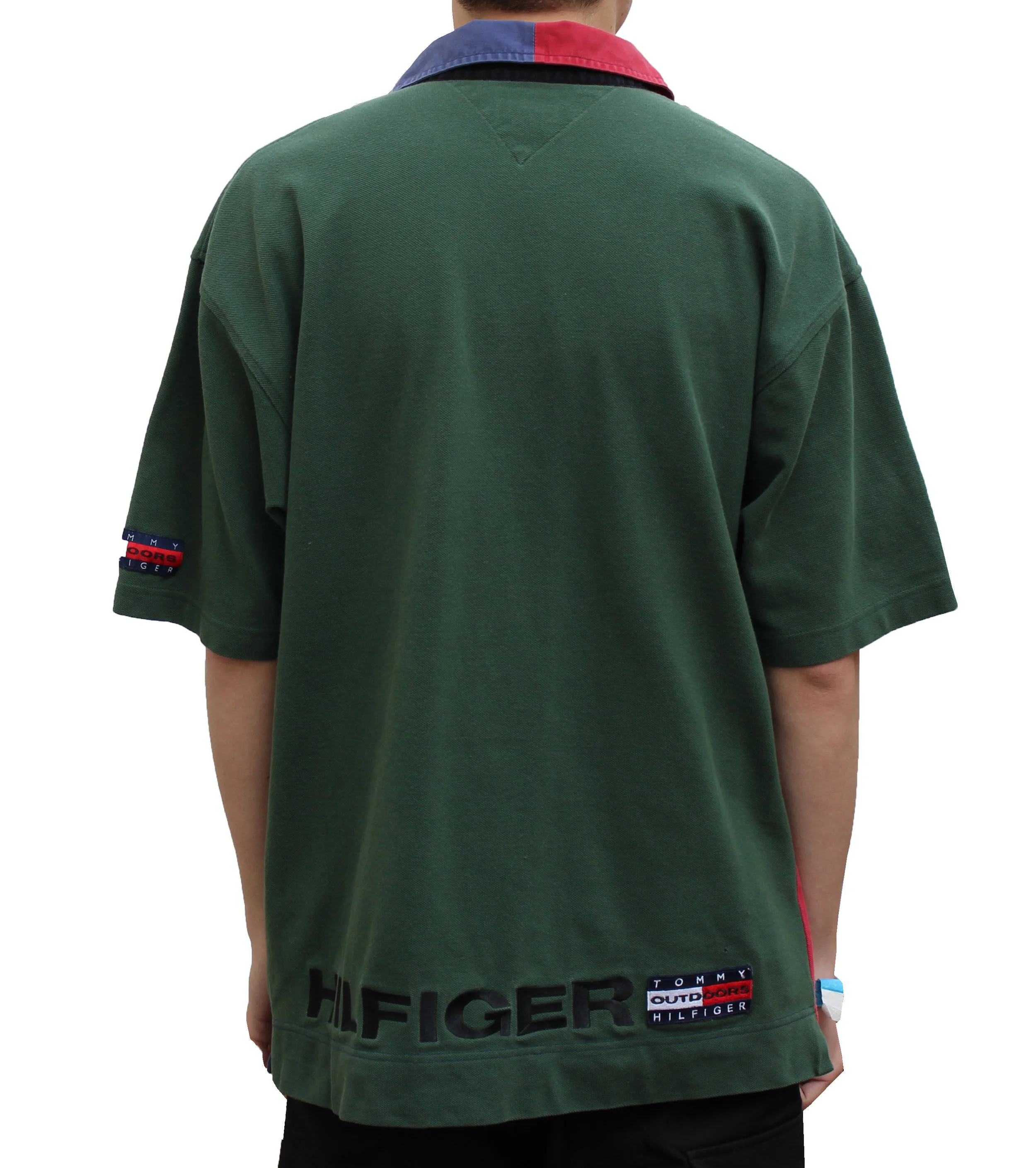 Vintage 90s Tommy Hilfiger Colorful Outdoors rugby. 