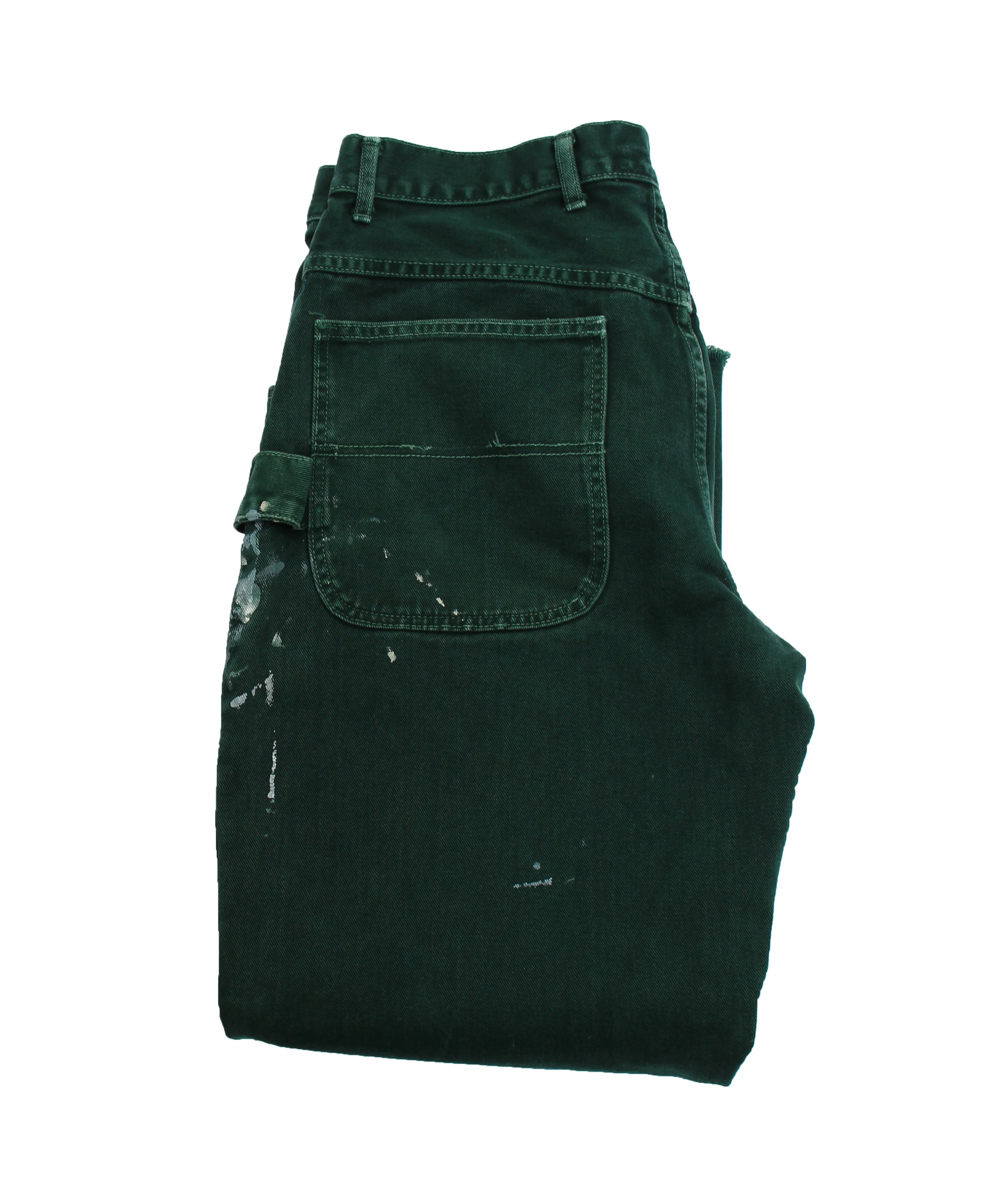 Vintage 90s Guess Jeans Work Wear green carpenter jeans.