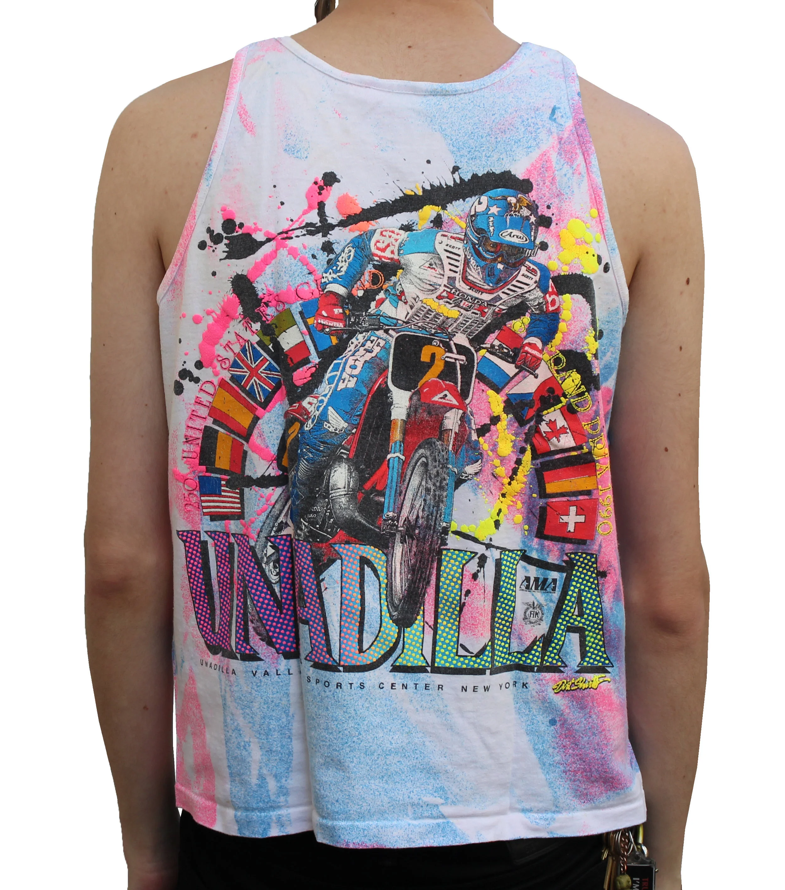 Vintage 1990 Unadilla Colorful tank top.