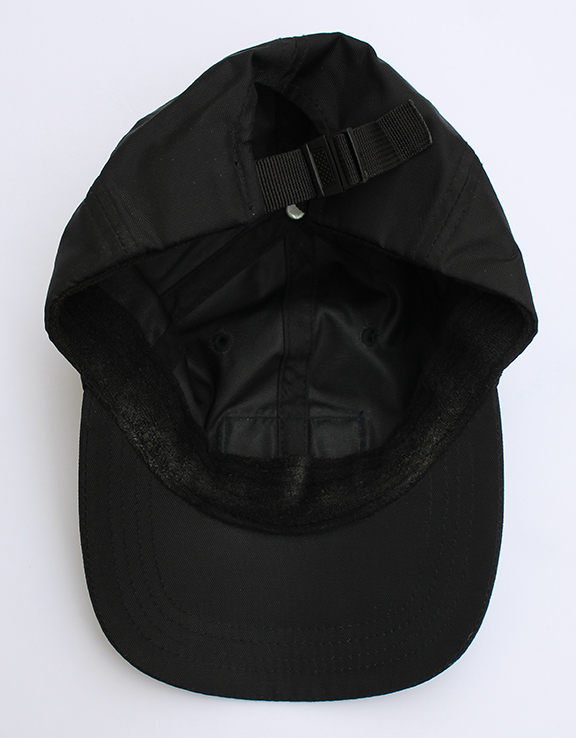 Vintage 90s Tommy Hilfiger black nylon strap back hat