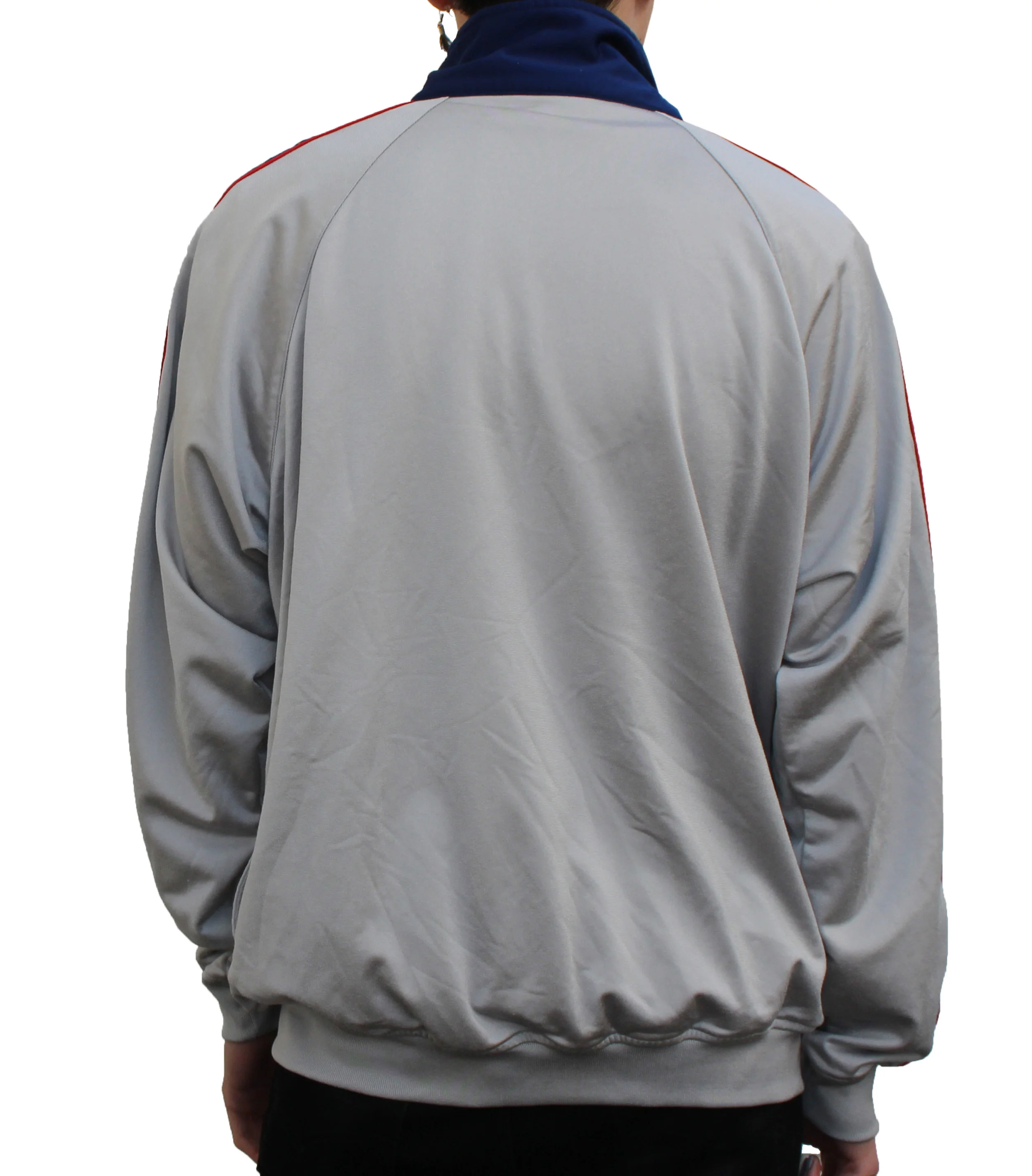 Kappa grey, navy, orange track jacket. 