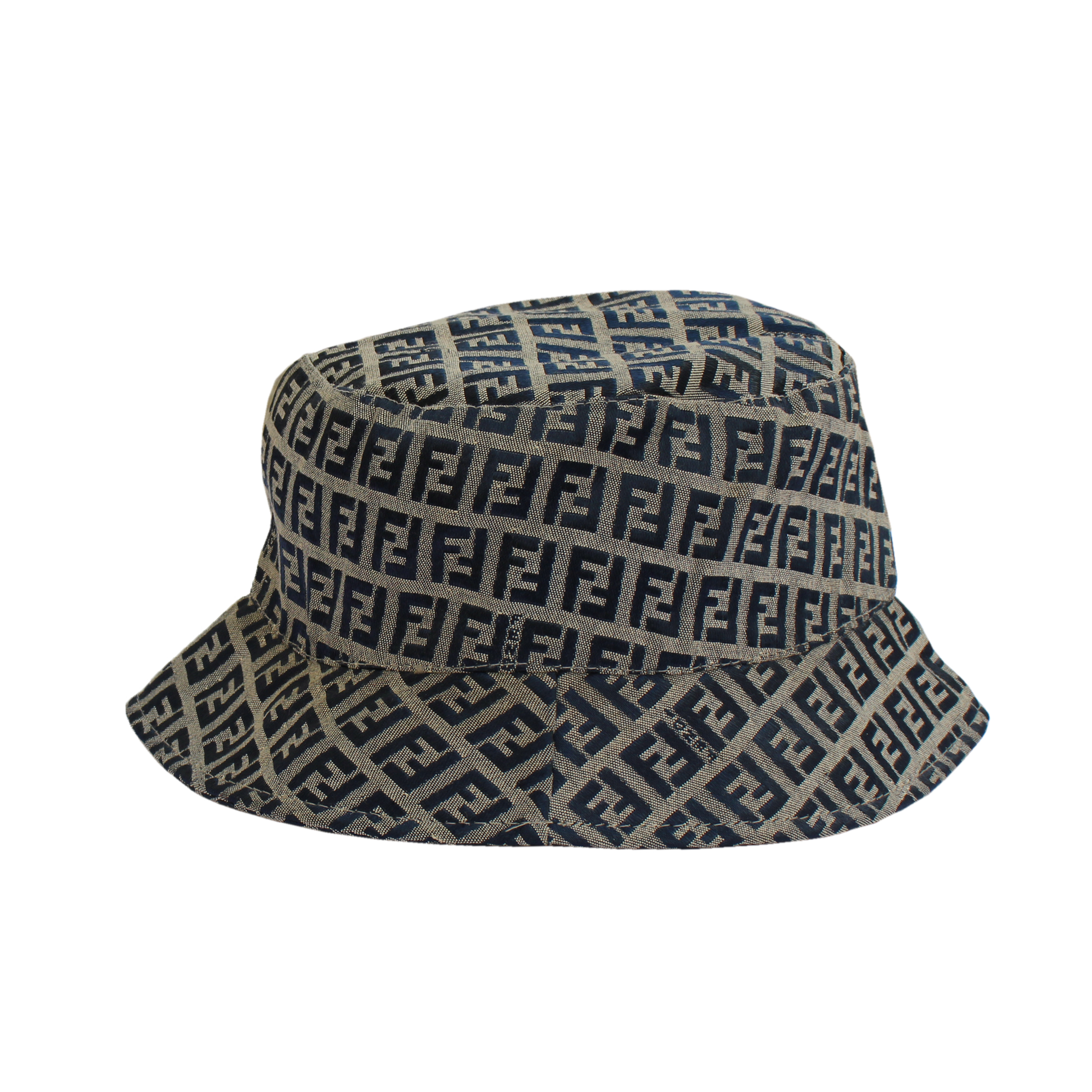 Vintage Fendi Monogram Brown Bucket Hat 