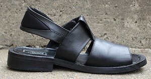 Men`s Vintage Gianni Versace Black Leather Sandals — RootsBK display picture 2