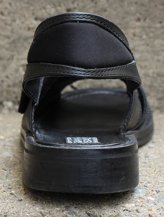 Vintage Gianni Versace Black Leather Sandals.