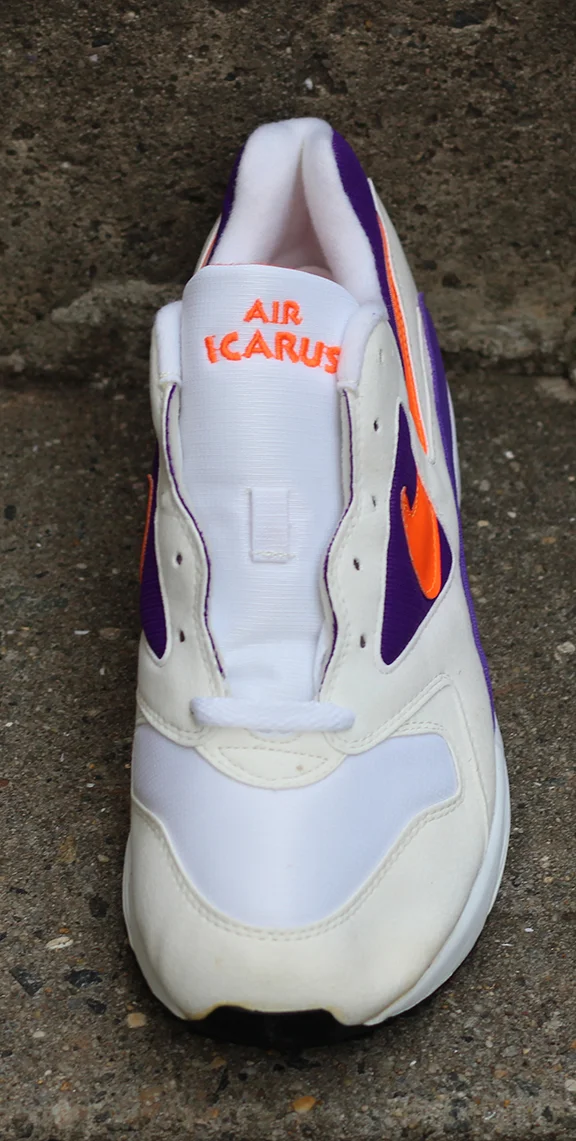 Nike Air Icarus Extra white, orange, and purple