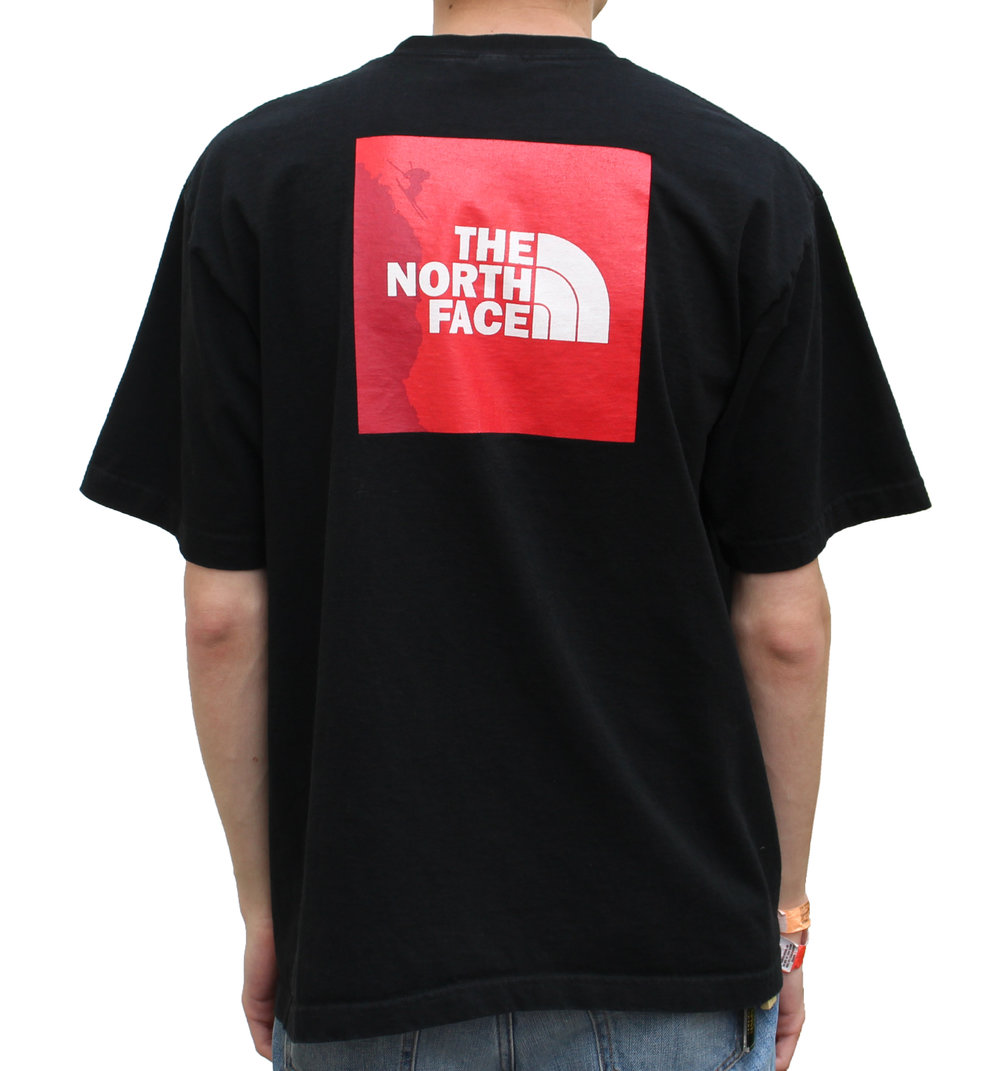 Vintage The North Face Never Stop Exploring Black Red T Shirt Size L Roots