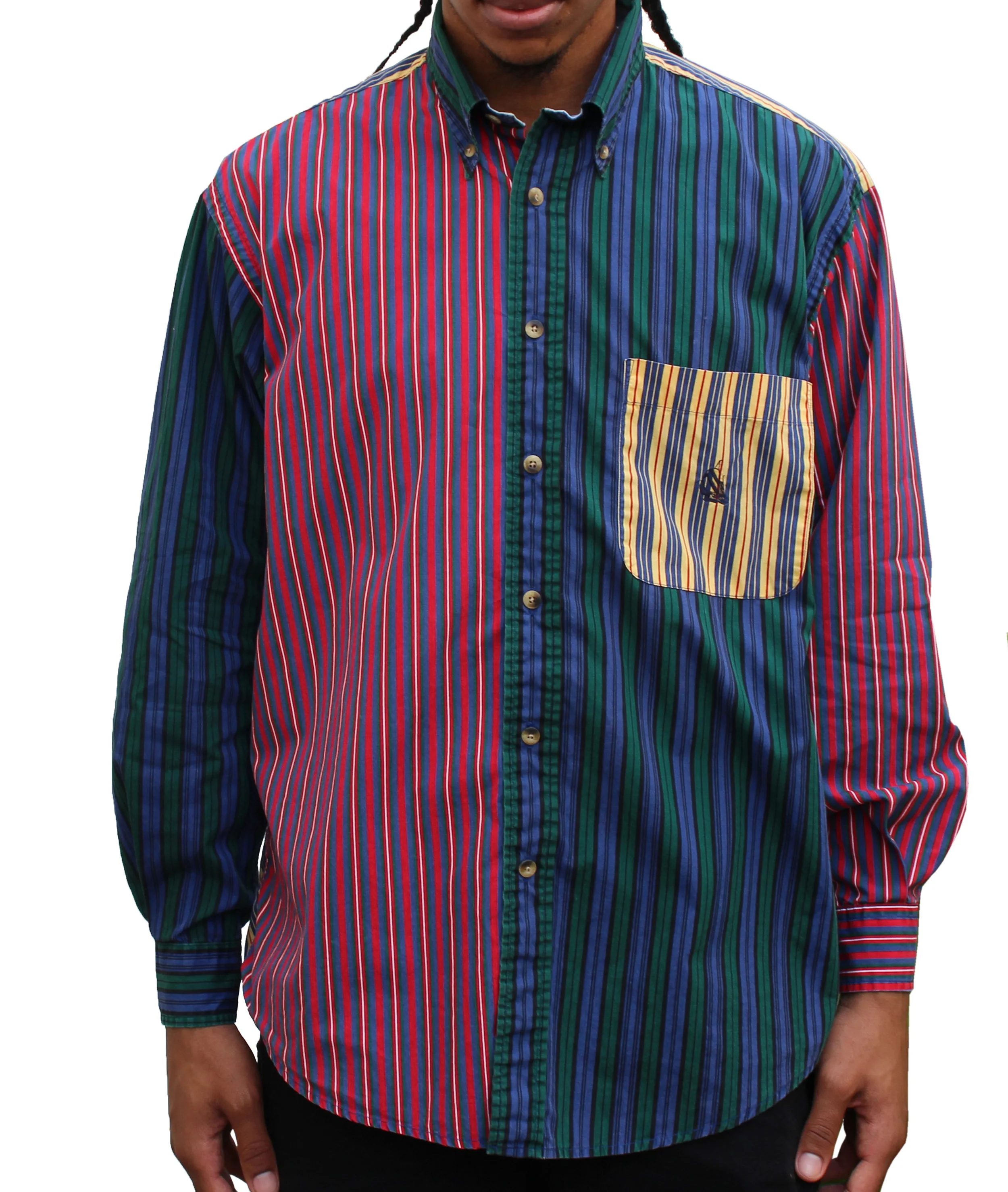 Vintage 90s Nautica Colorful Button down shirt.
