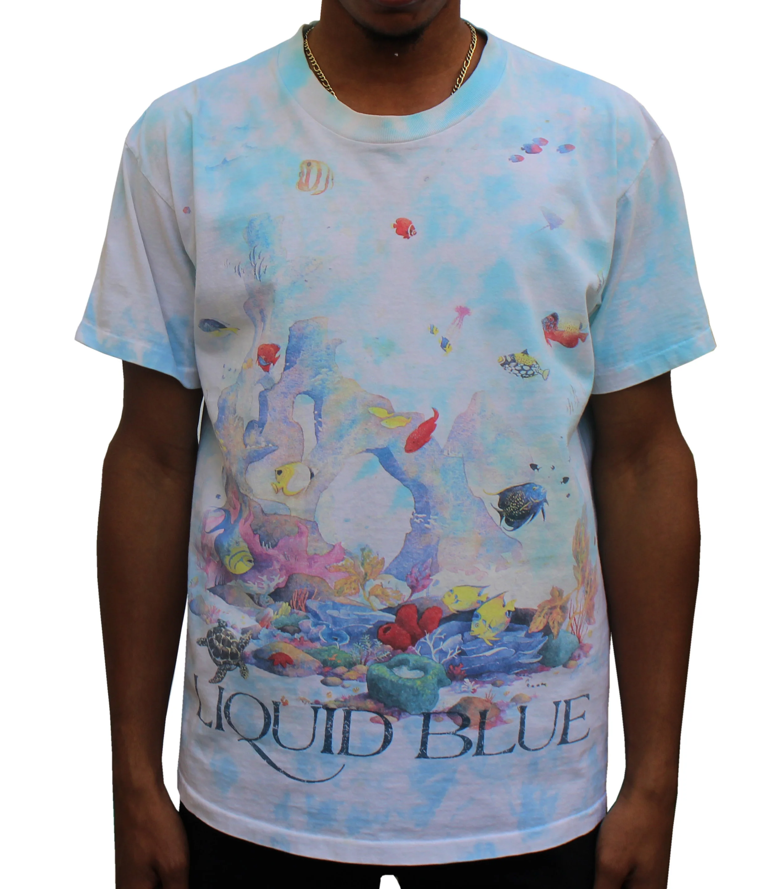 Vintage 1992 Liquid Blue branded double sided t shirt