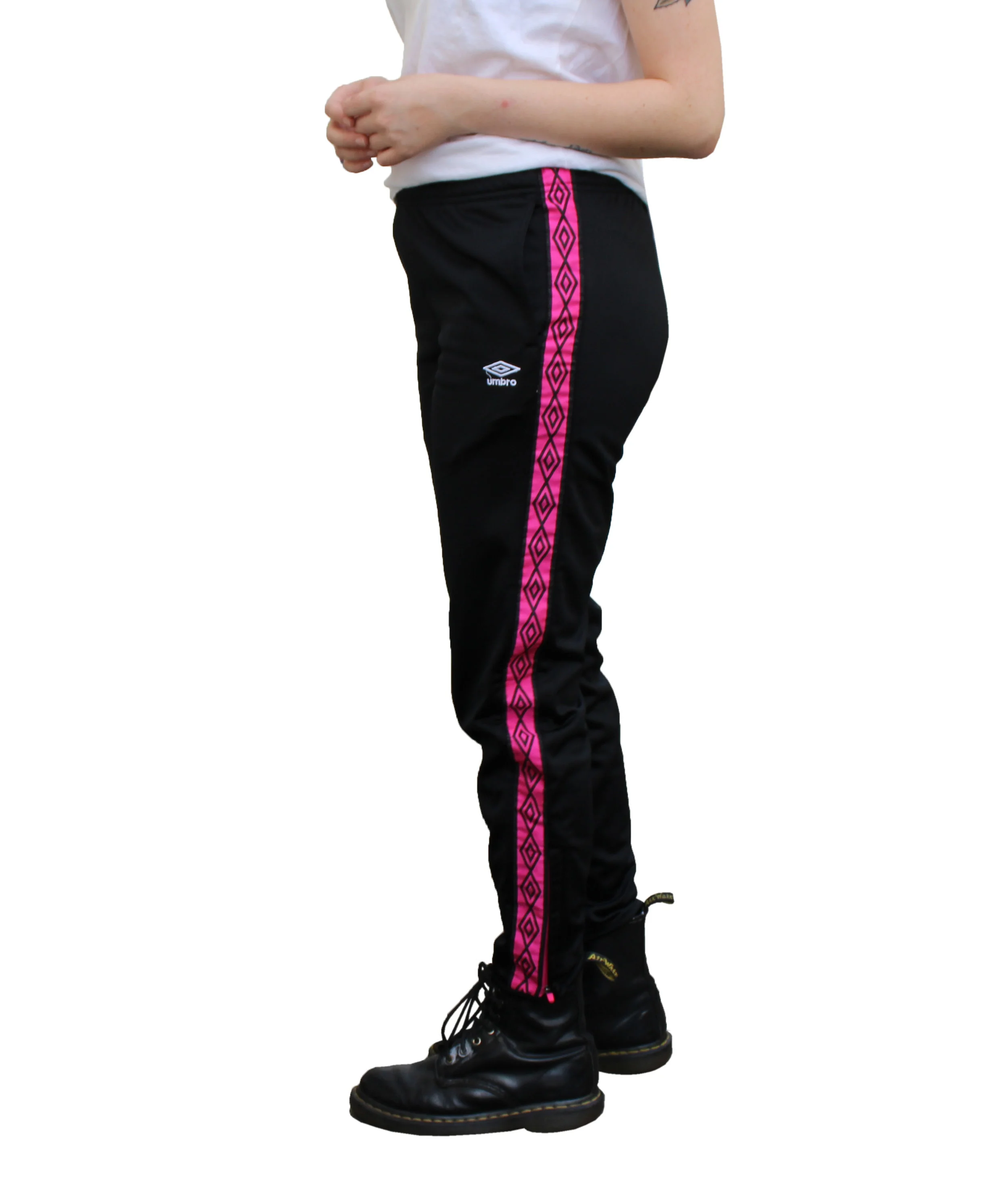 Umbro Black and pink track pants.