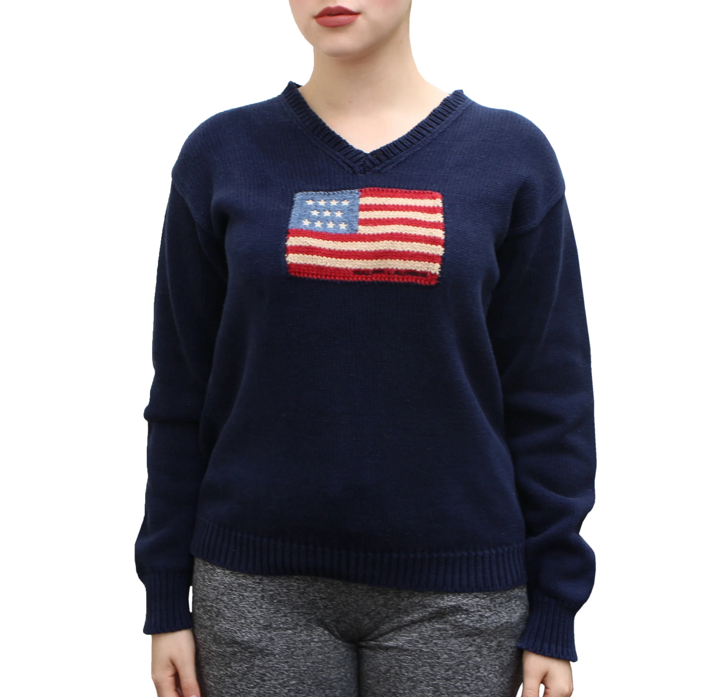 Vintage 90s Polo Sport Ralph Lauren USA flag sweater