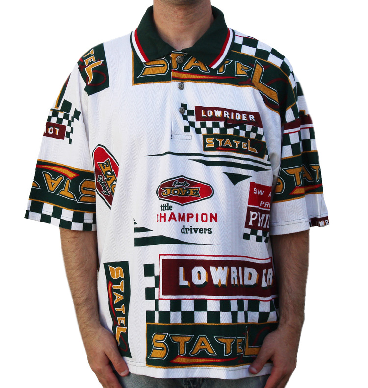 Vintage 90s Nike Sport Racing Logo green and red rugby