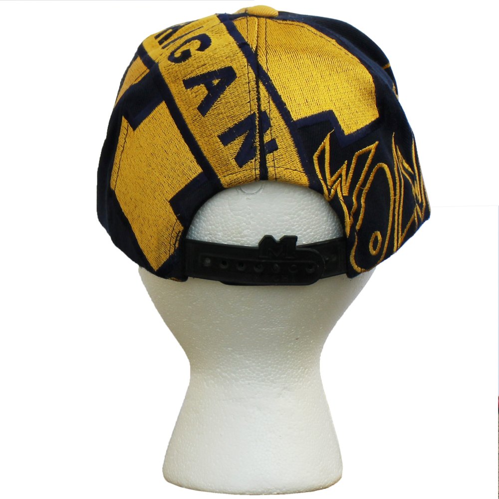 Casquette Snapback Vintage Michigan Wolverines Années 90 - Neuf Sans étiquette, Style Rétro